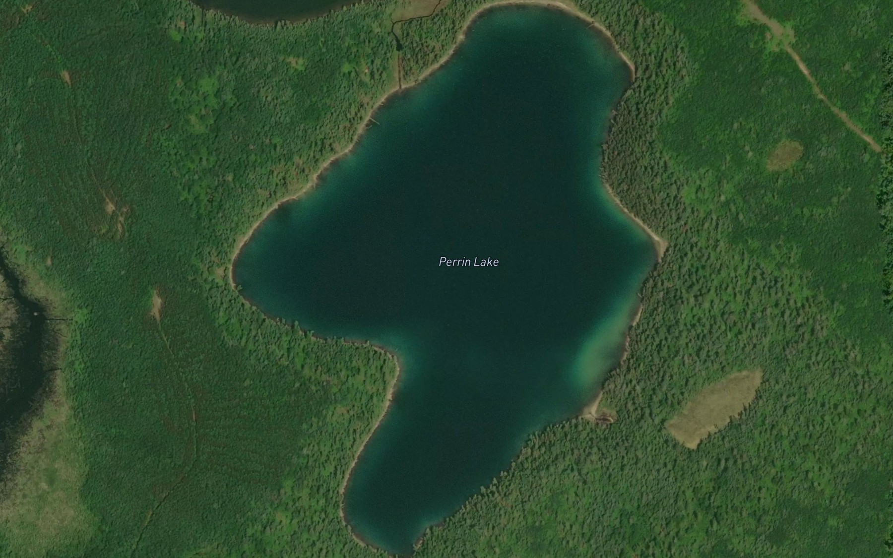 Satellite map of the Perrin Lake