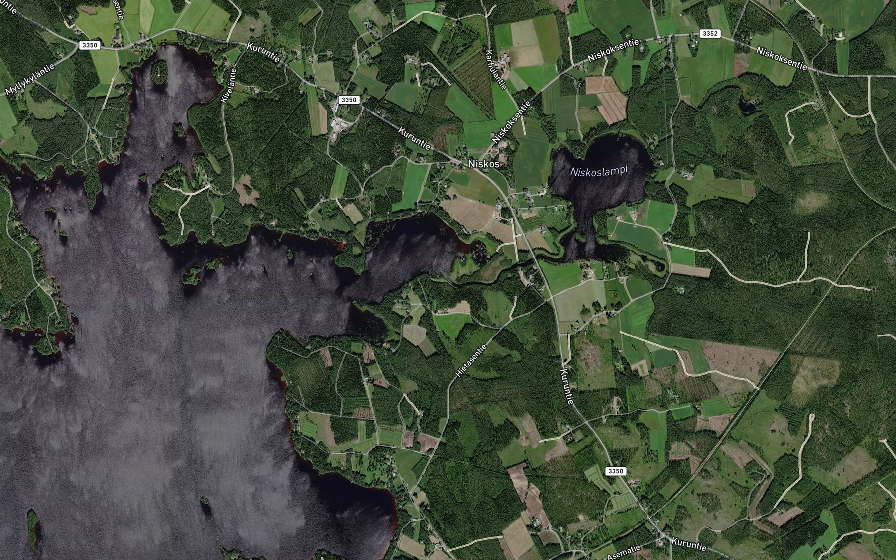 Satellite map of the Niskosjoki