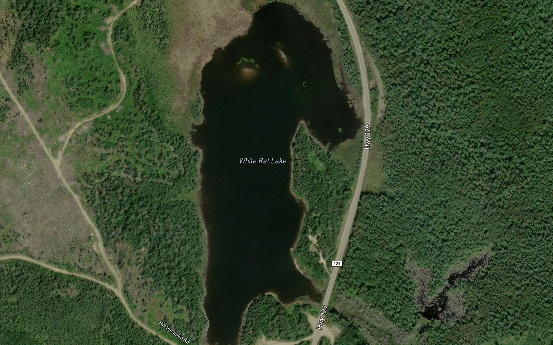Satellite map of the White Rat Lake