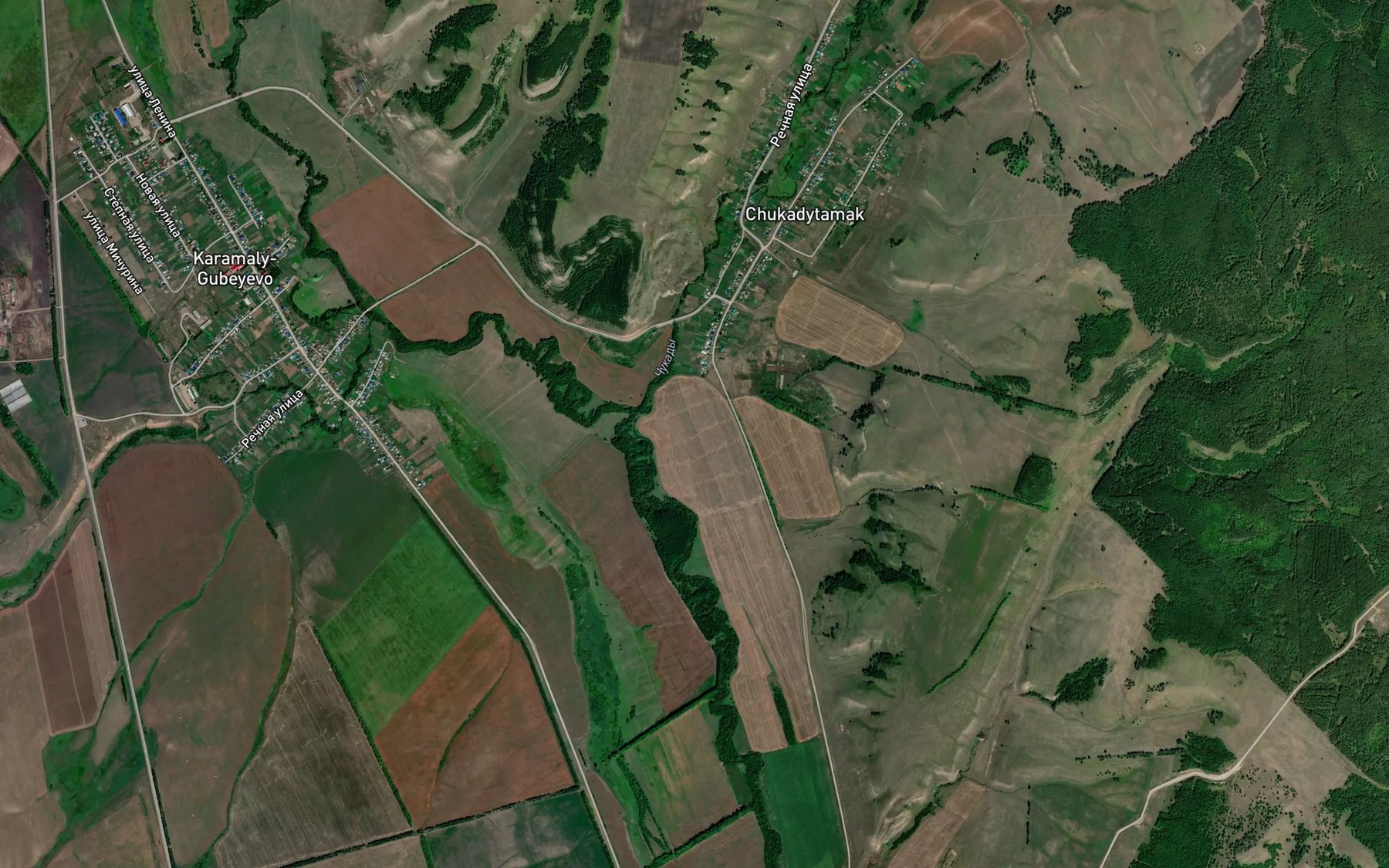 Satellite map of the Chukady