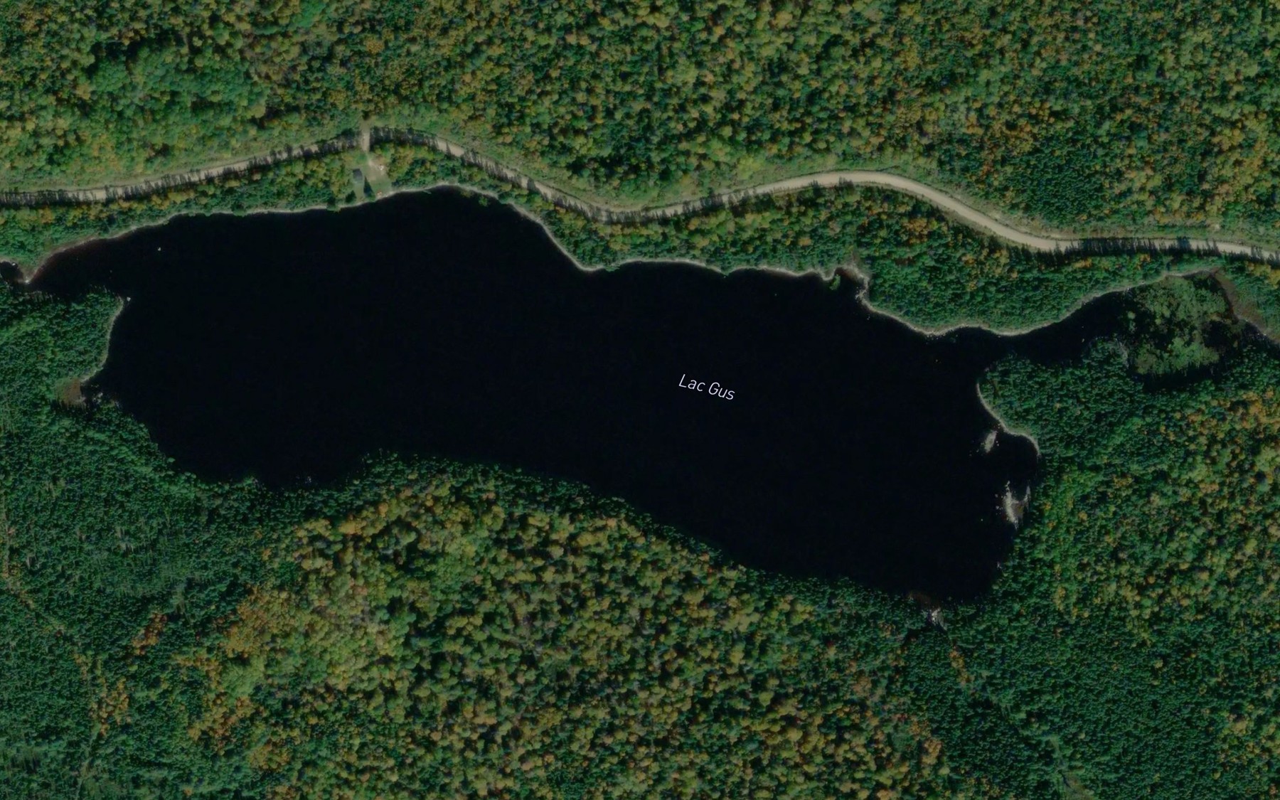 Satellite map of the Lac Gus