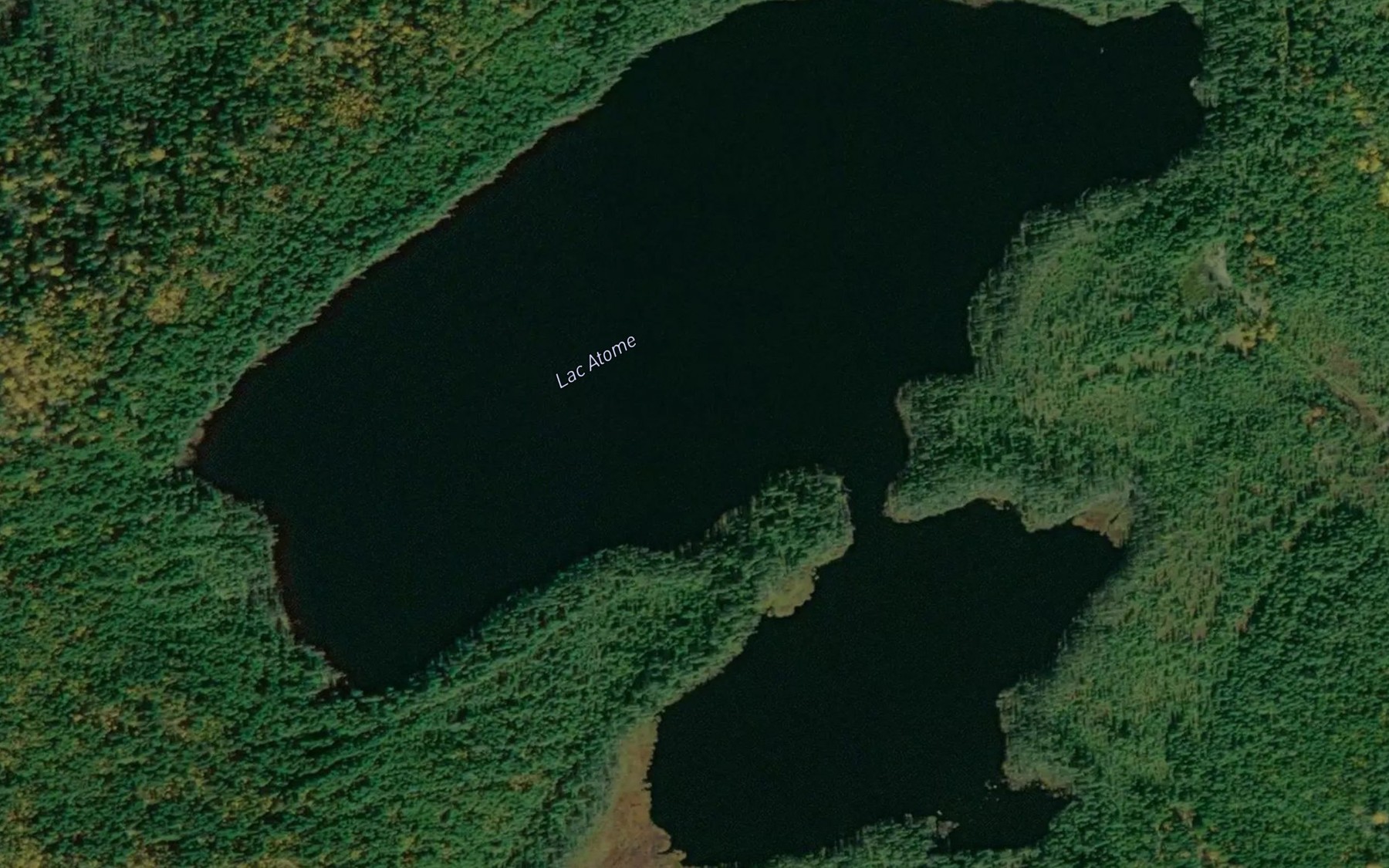 Satellite map of the Lac Atome