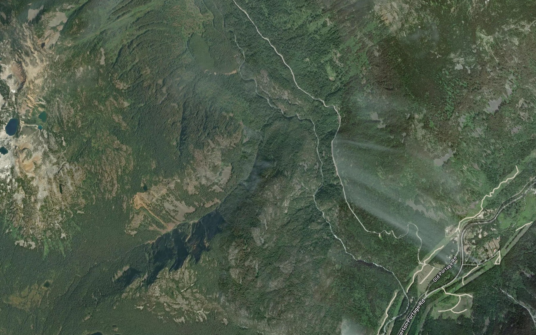 Satellite map of the Fowl Creek