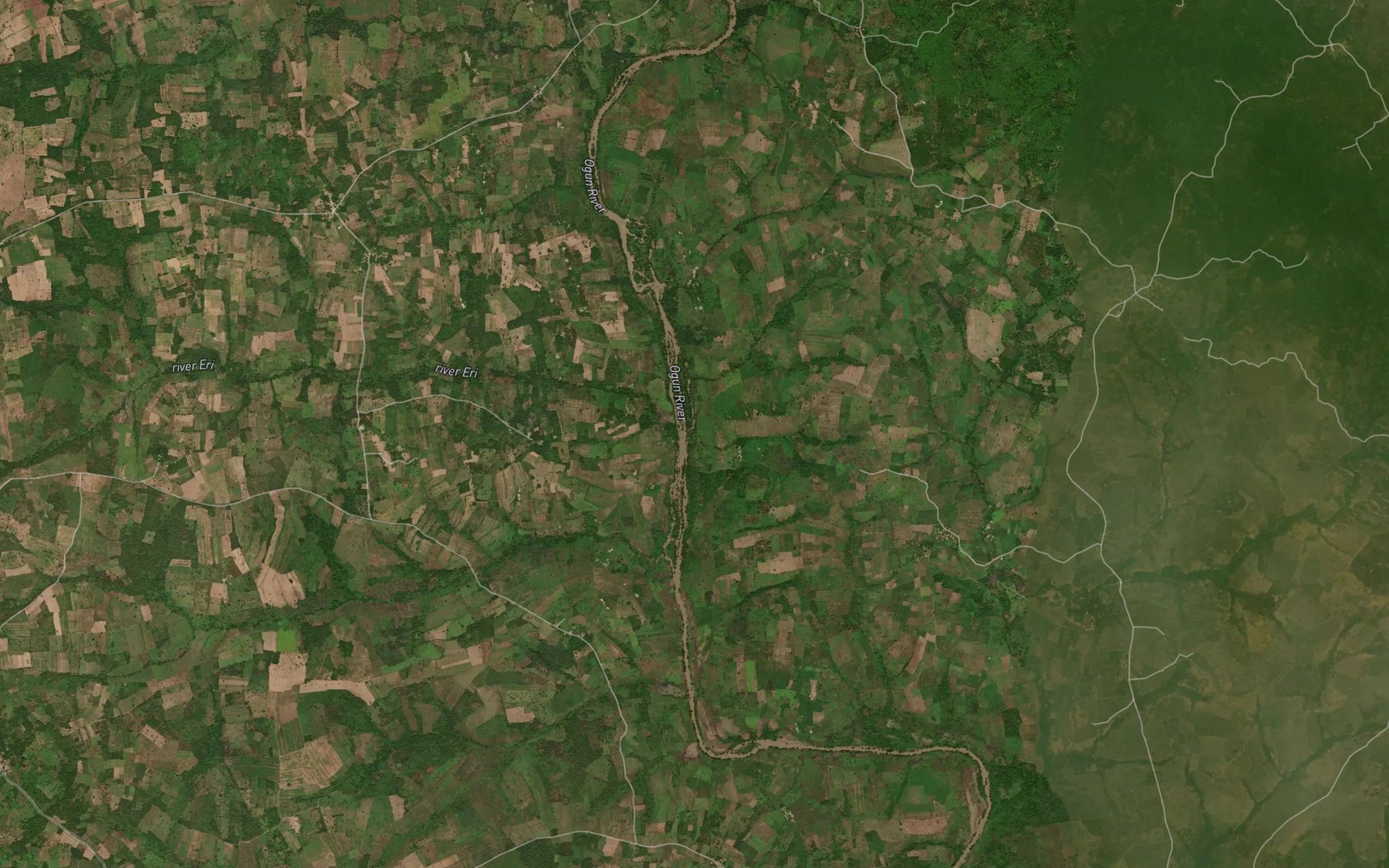 Satellite map of the River Eri