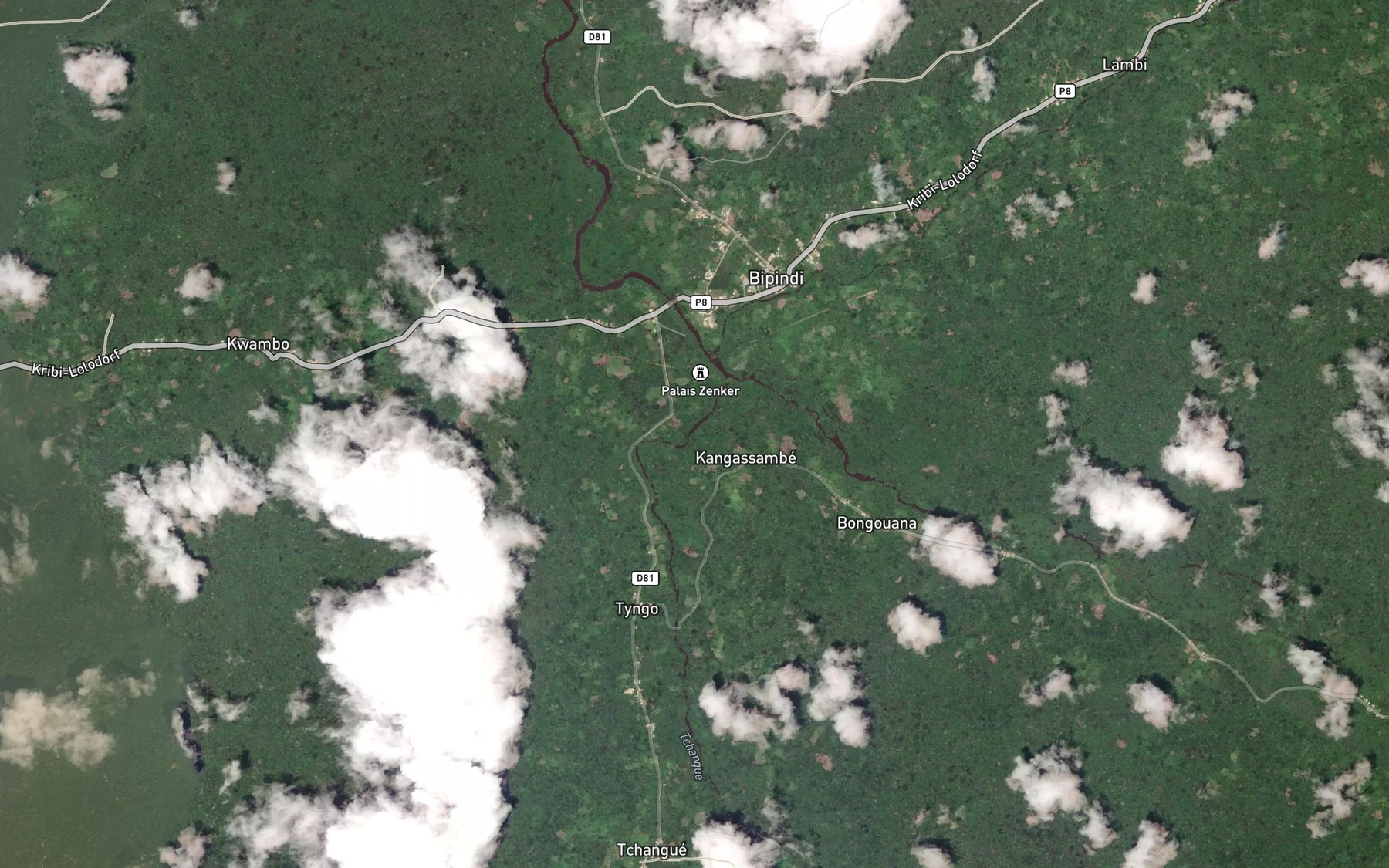 Satellite map of the Tchange