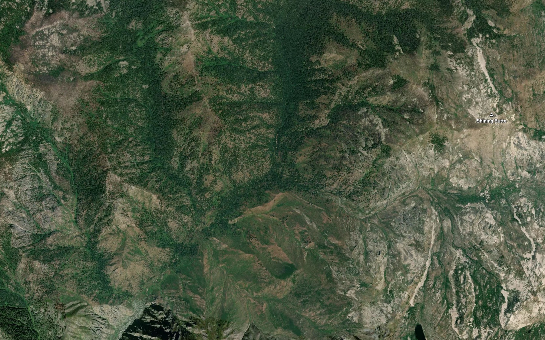 Satellite map of the East Fork Sheep Creek