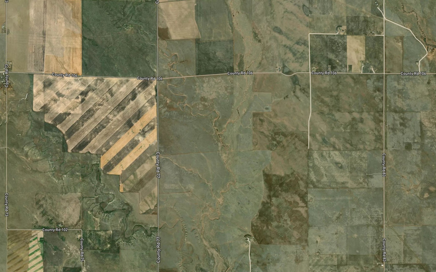 Satellite map of the Geary Creek