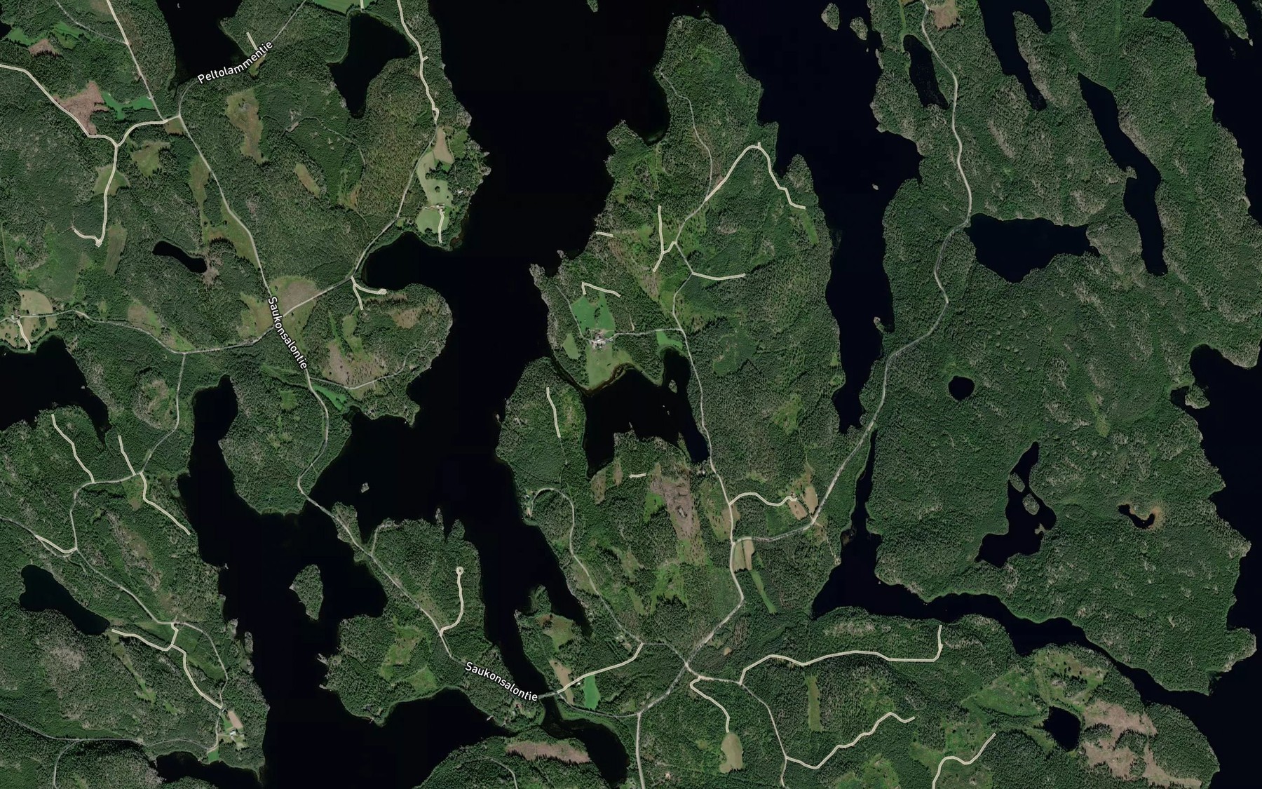 Satellite map of the Ruskolampi