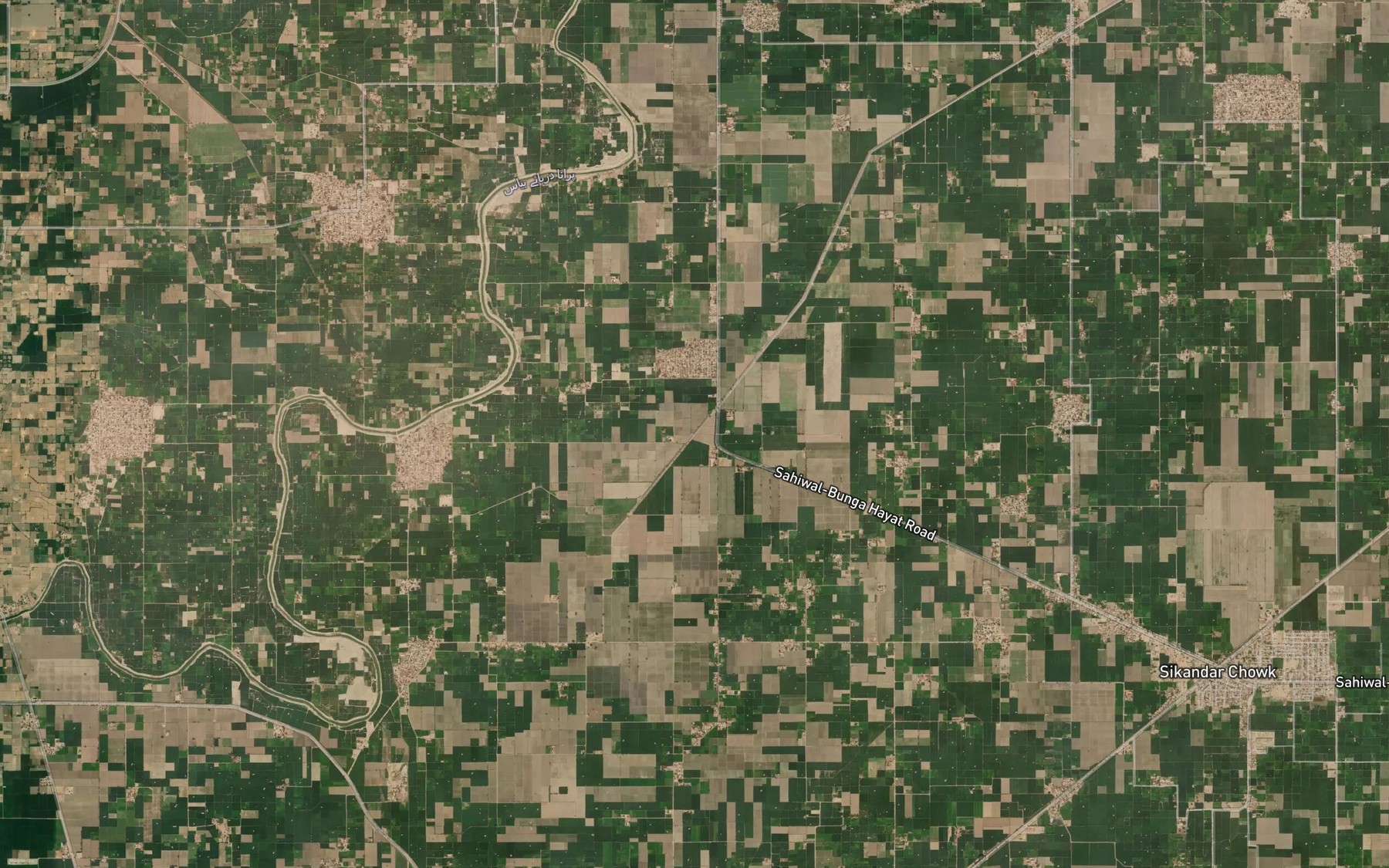 Satellite map of the Nahranwala Distributary
