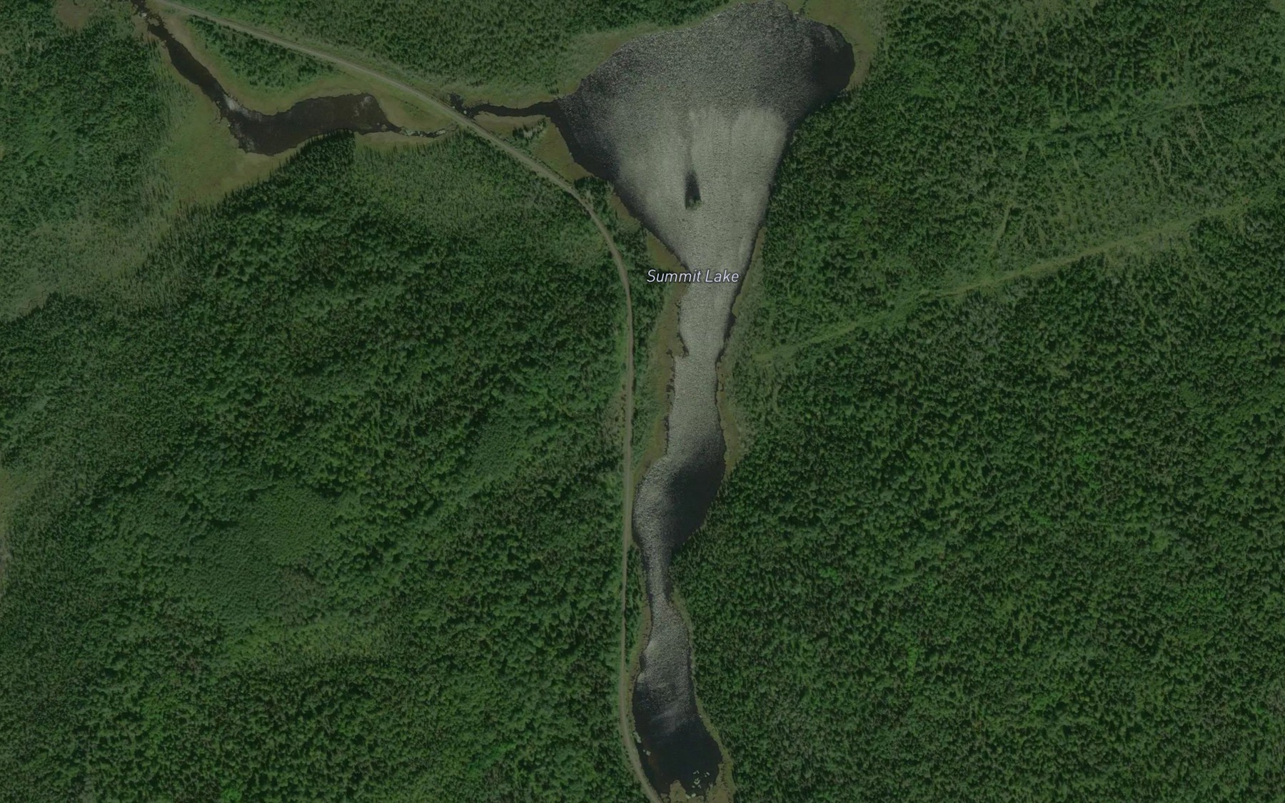 Satellite map of the Summit Lake