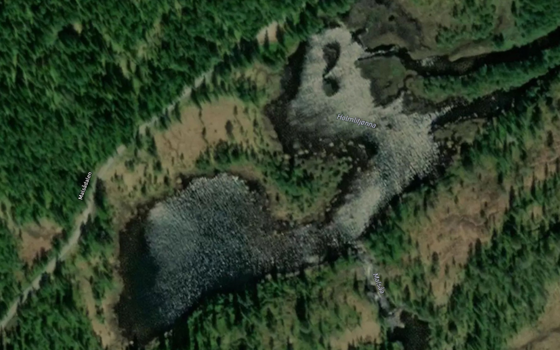 Satellite map of the Holmlitjonna