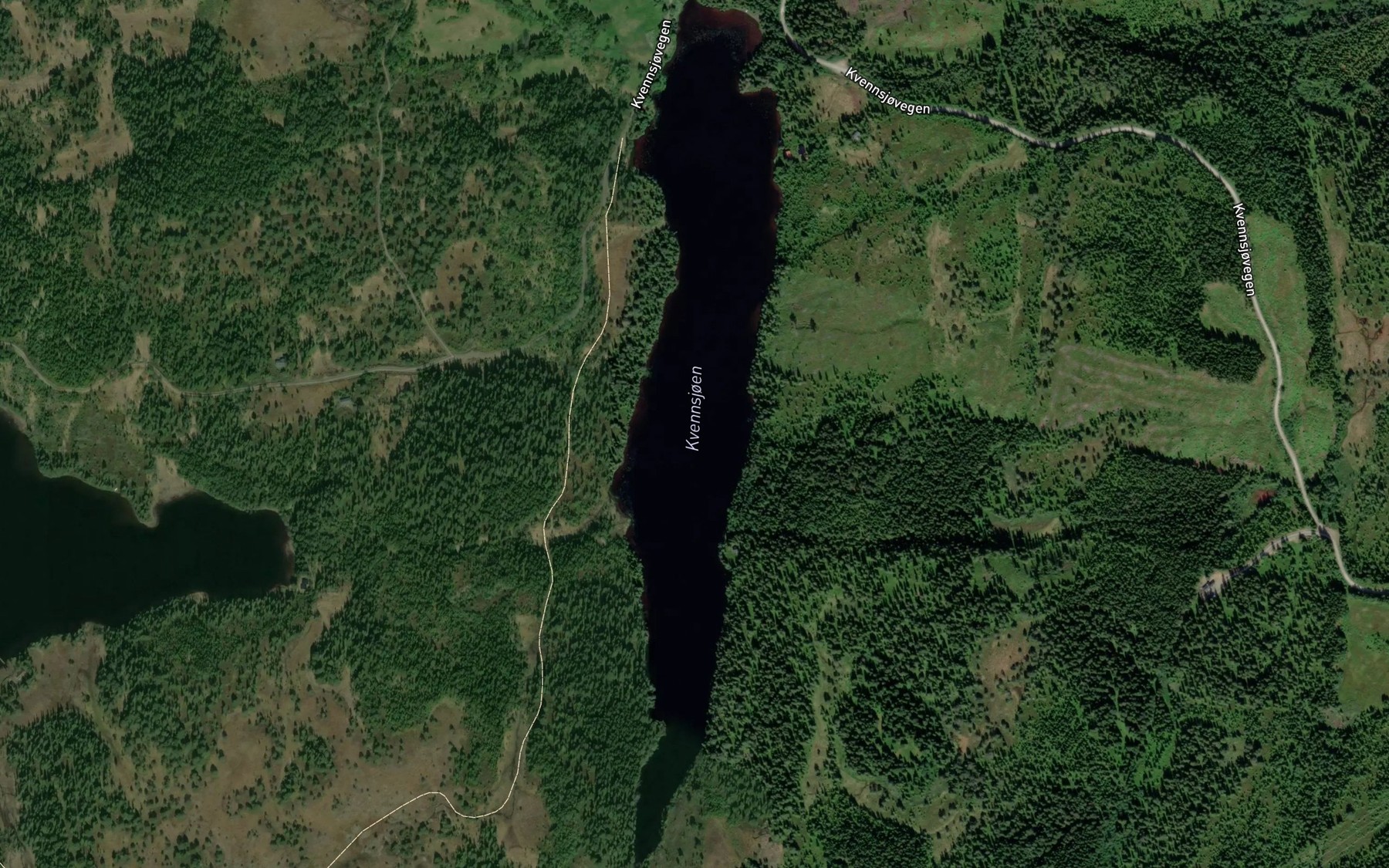 Satellite map of the Kvernsjoen