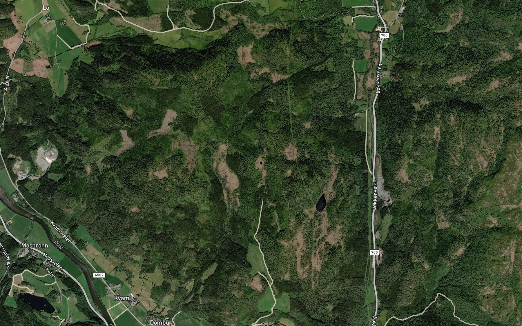 Satellite map of the Fuggeltjonna