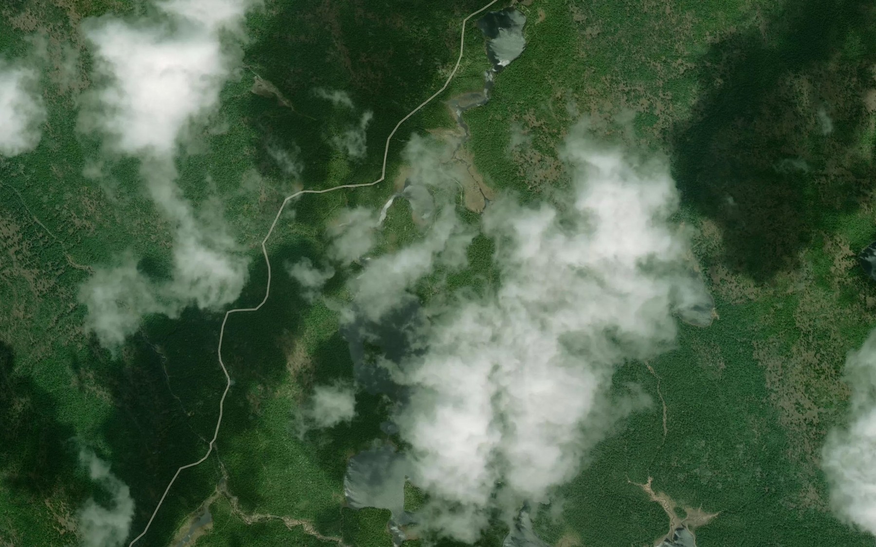 Satellite map of the Lac Sanschagrin