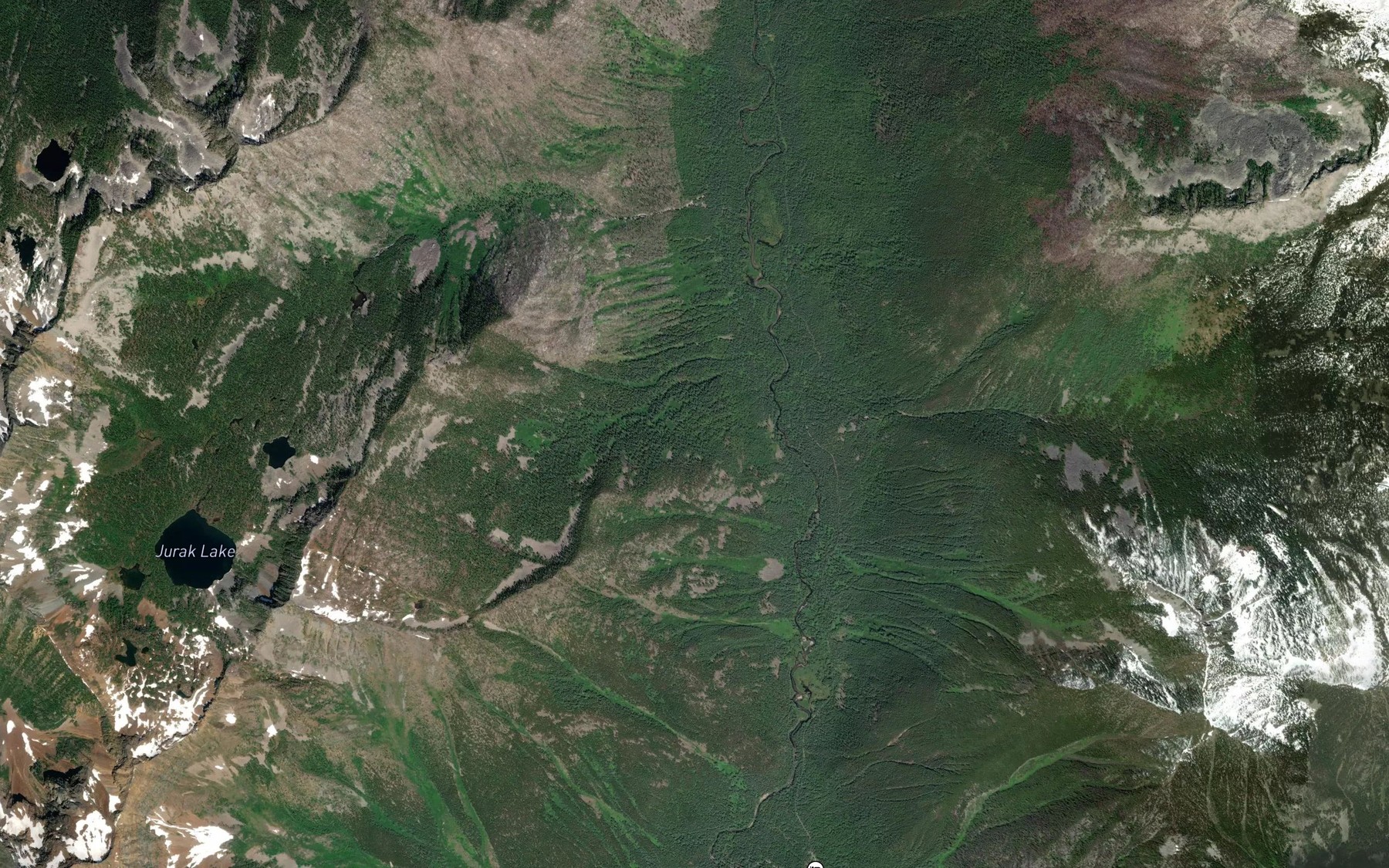 Satellite map of the Jurak Creek