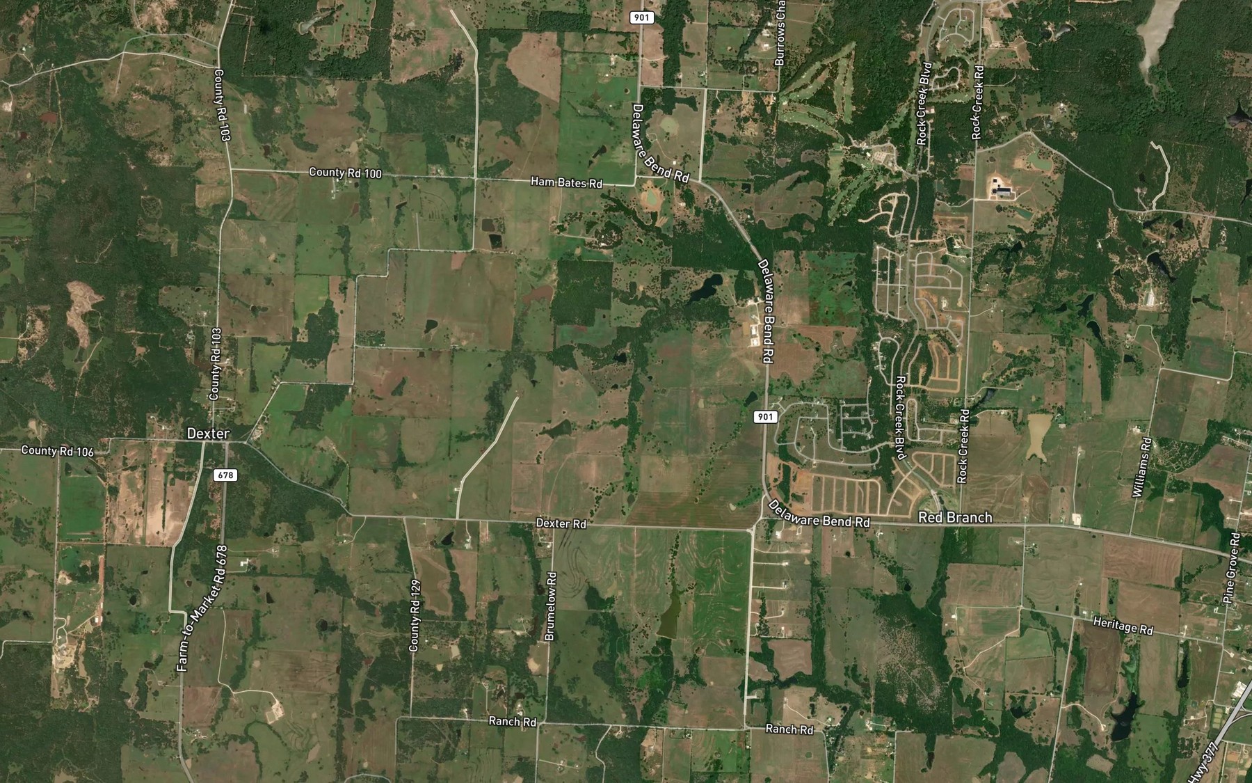 Satellite map of the May Lake