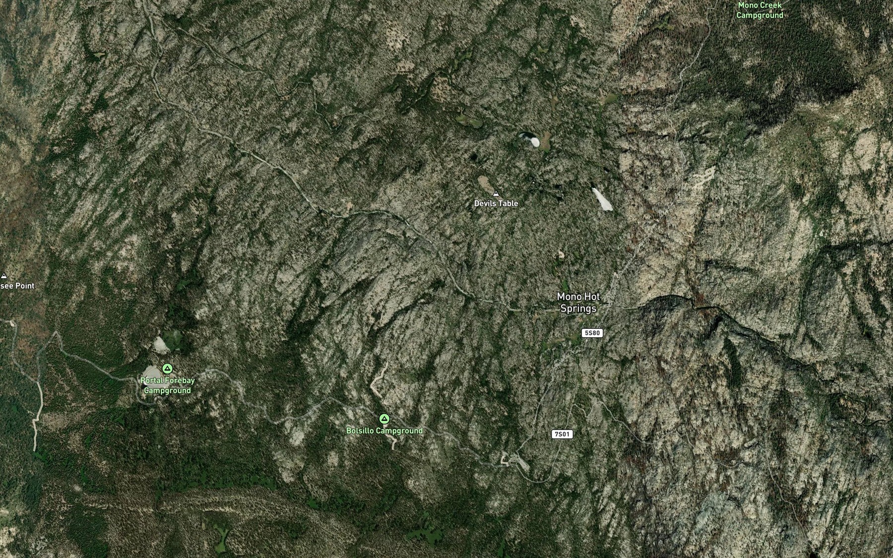 Satellite map of the Bolsillo Creek