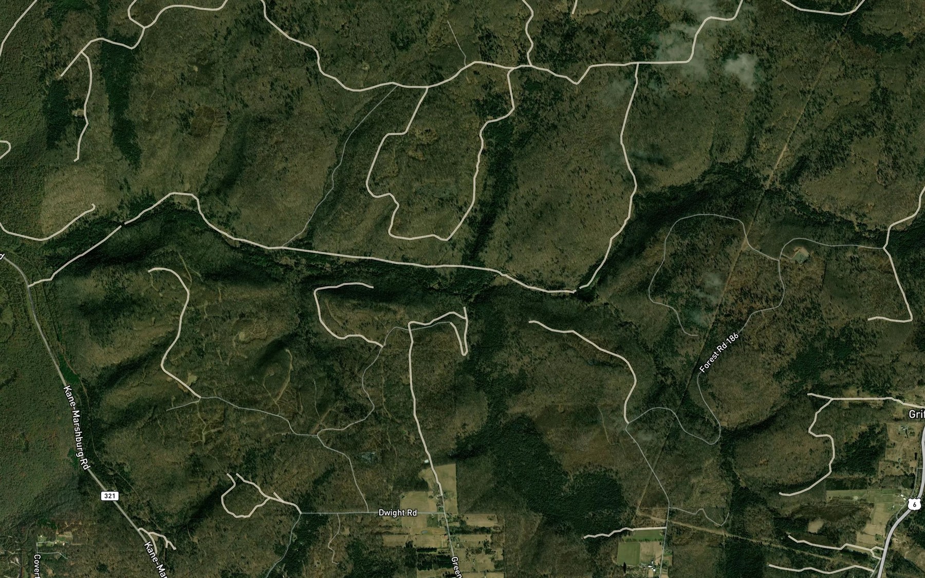 Satellite map of the Watermill Run