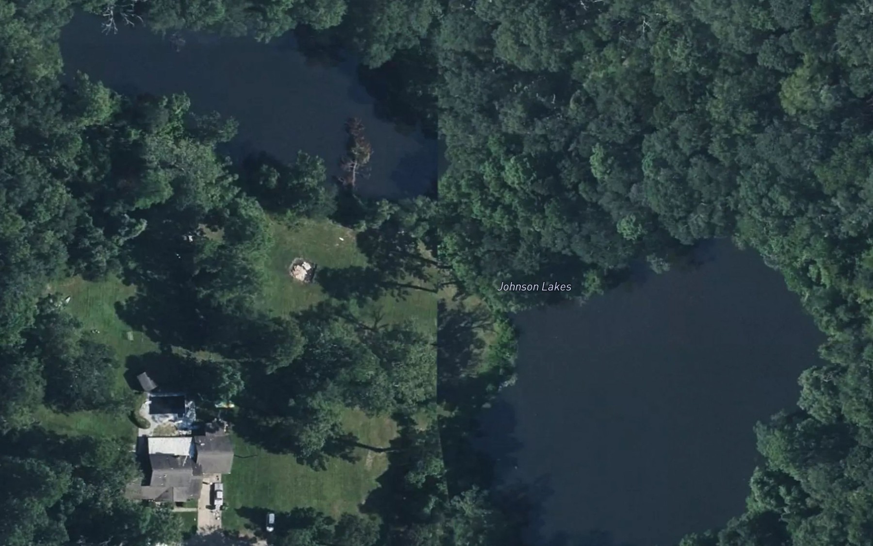 Satellite map of the Johnson Lakes