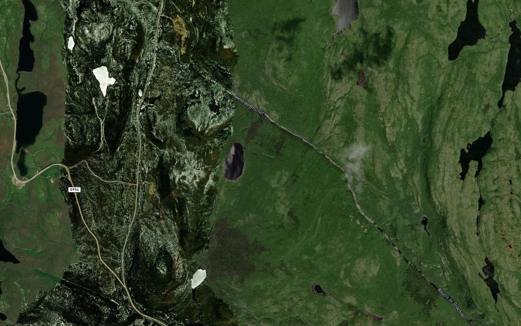 Satellite map of the Lac de la Palourde