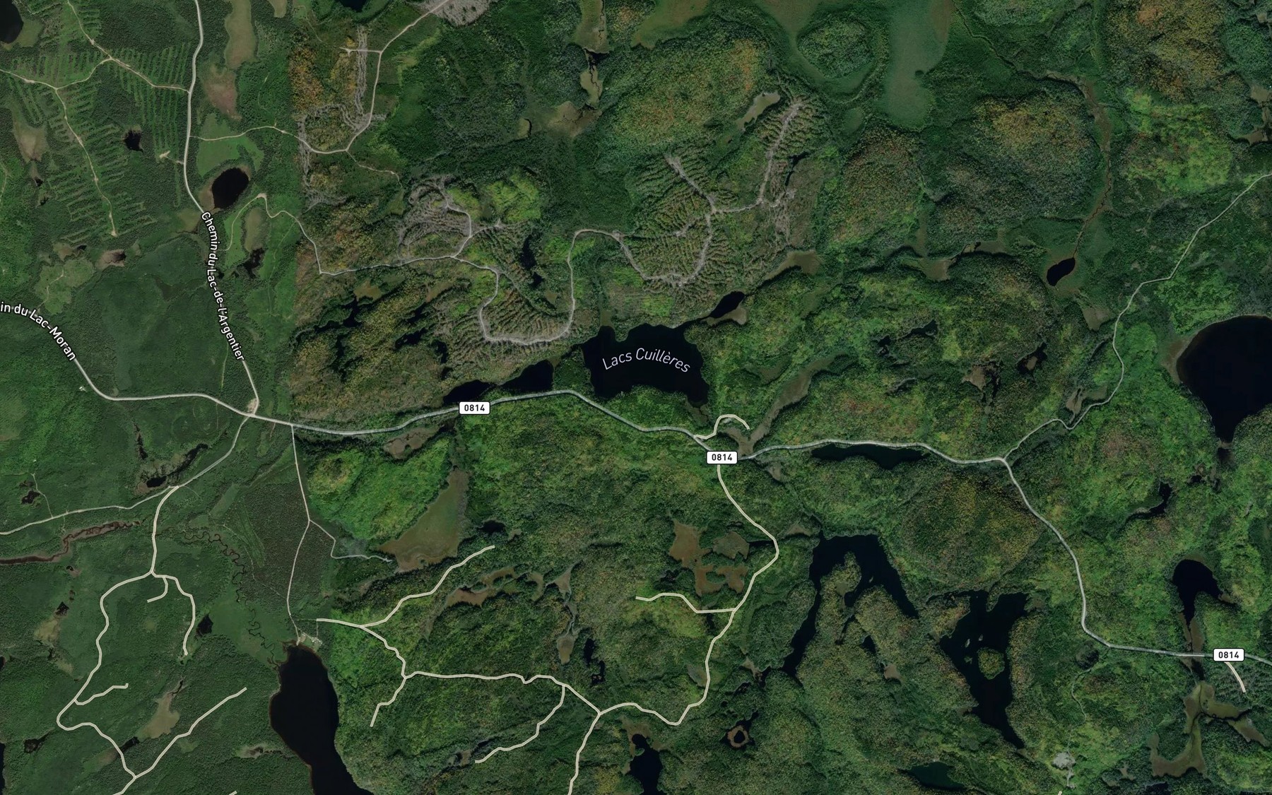 Satellite map of the Lacs Cuilleres