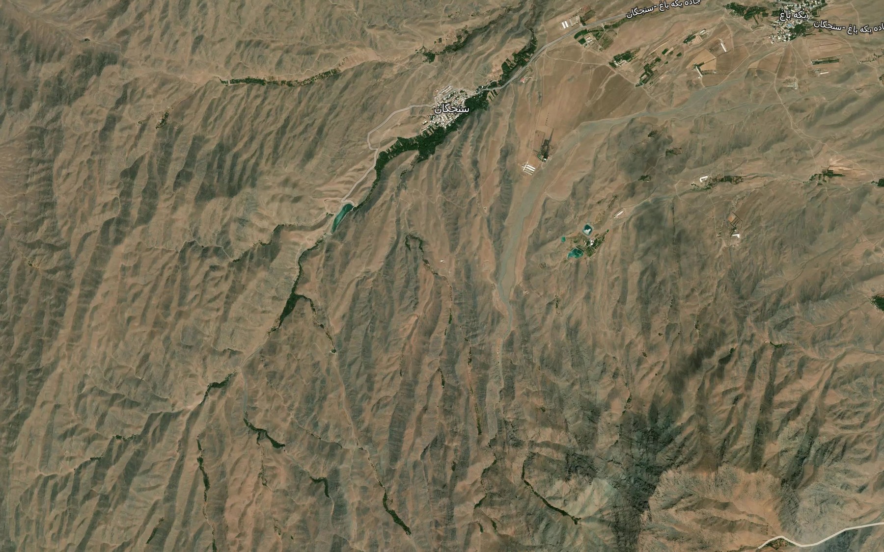 Satellite map of the Cheshmeh-ye `Abdollah