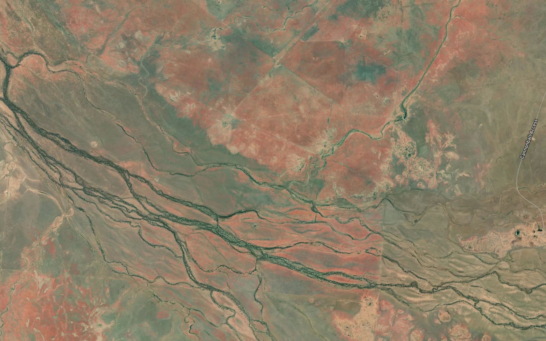 Satellite map of the Stony Creek