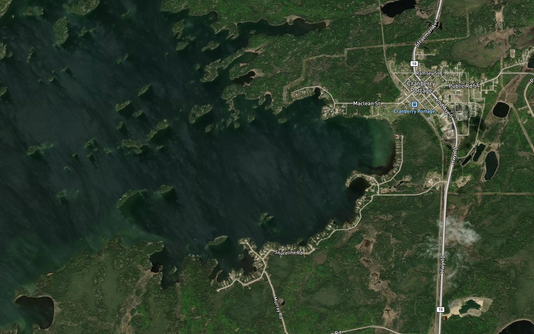 Satellite map of the East Arm