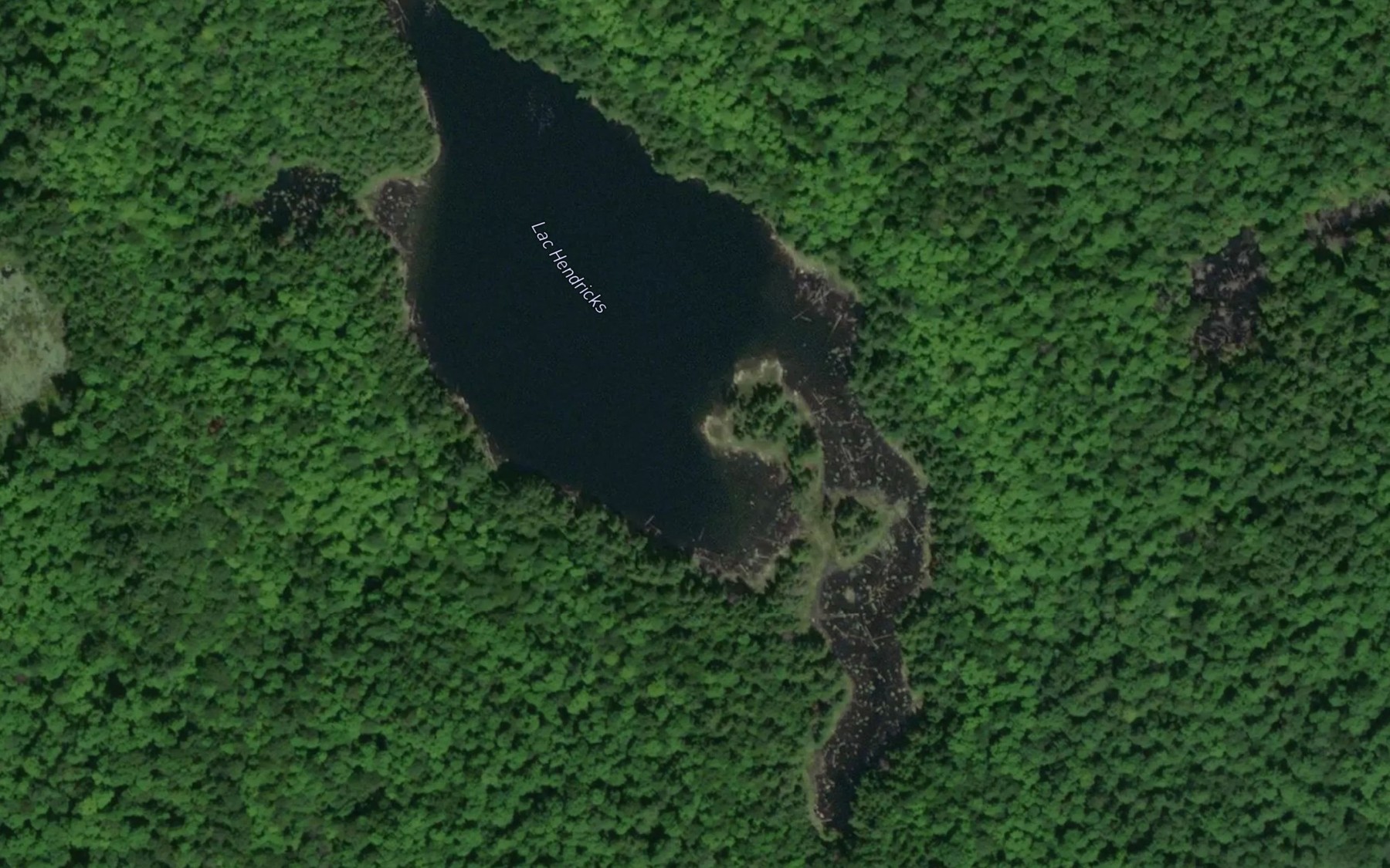 Satellite map of the Lac Hendricks