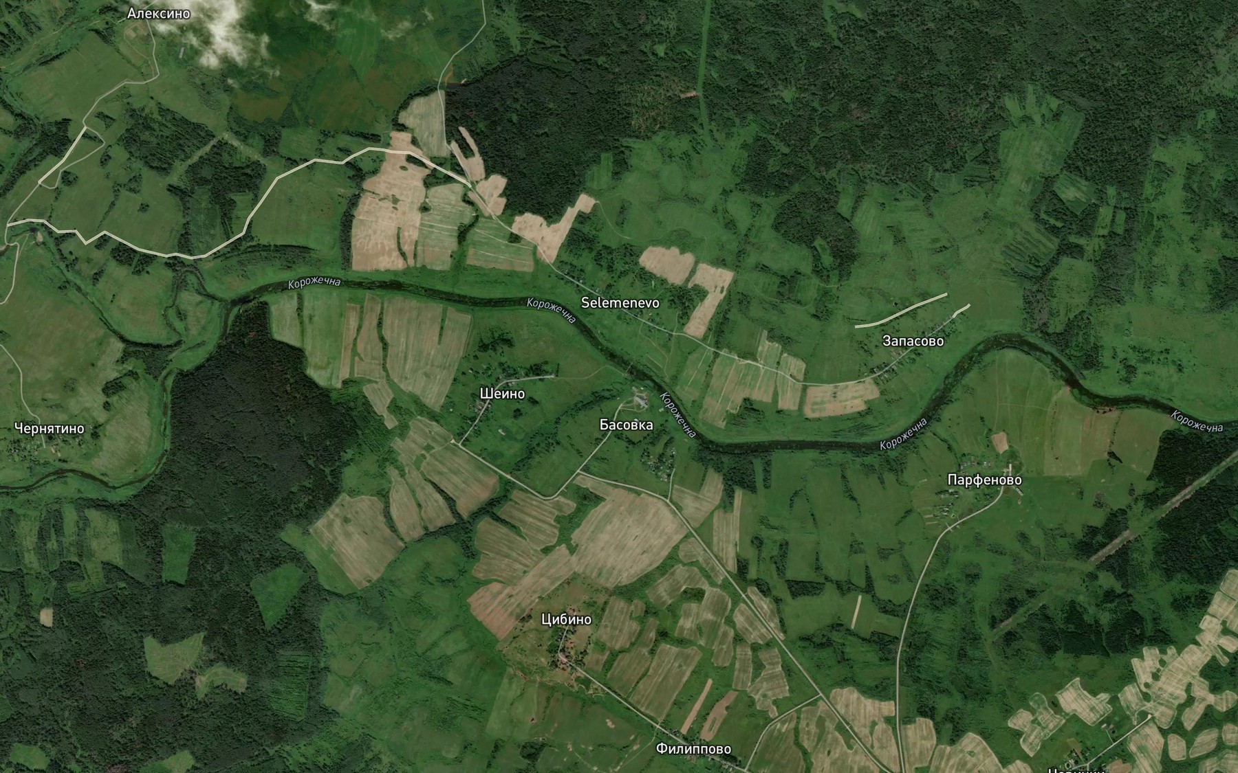 Satellite map of the Ruksha