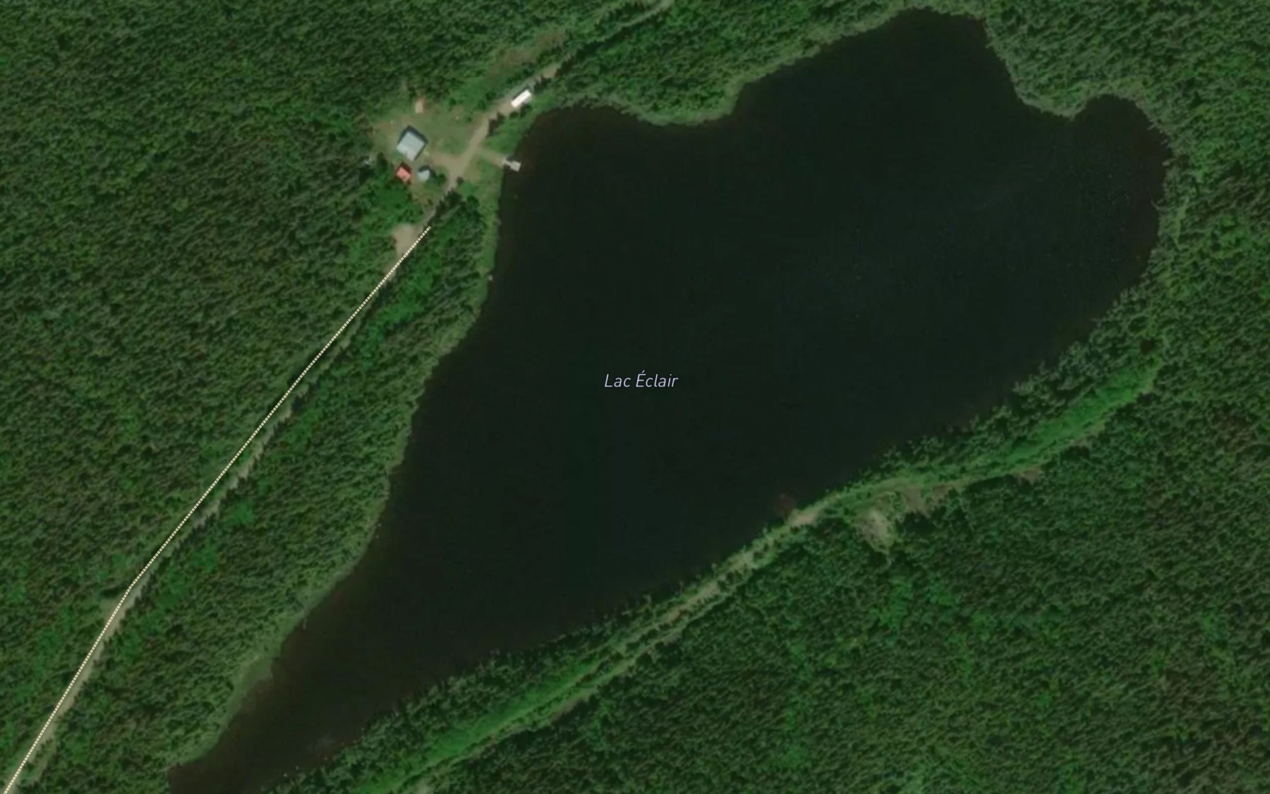 Satellite map of the Lac Eclair