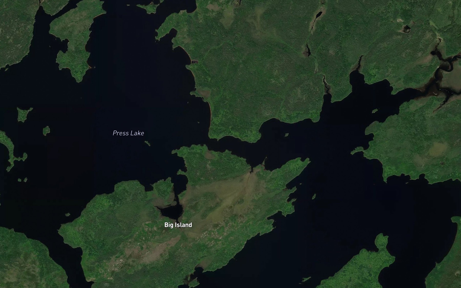 Satellite map of the Big Narrows