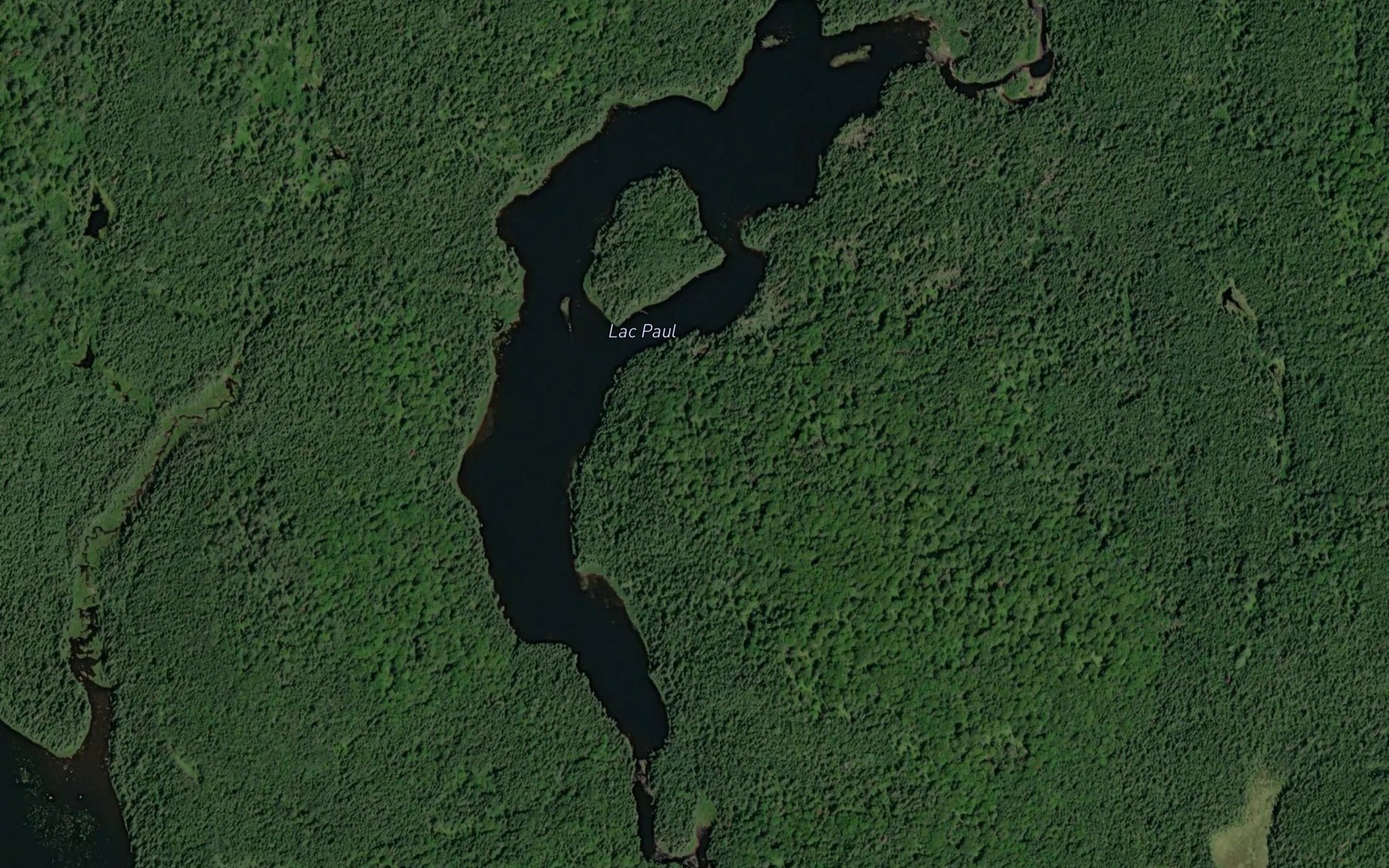 Satellite map of the Lac Paul