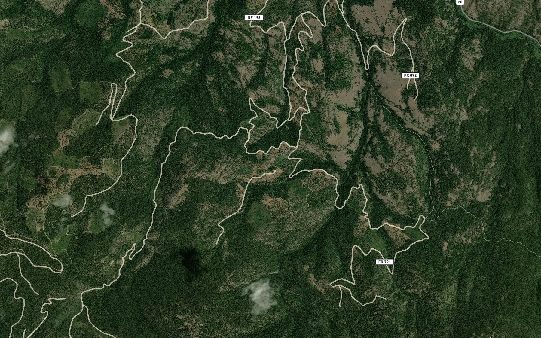 Satellite map of the Camp Spring