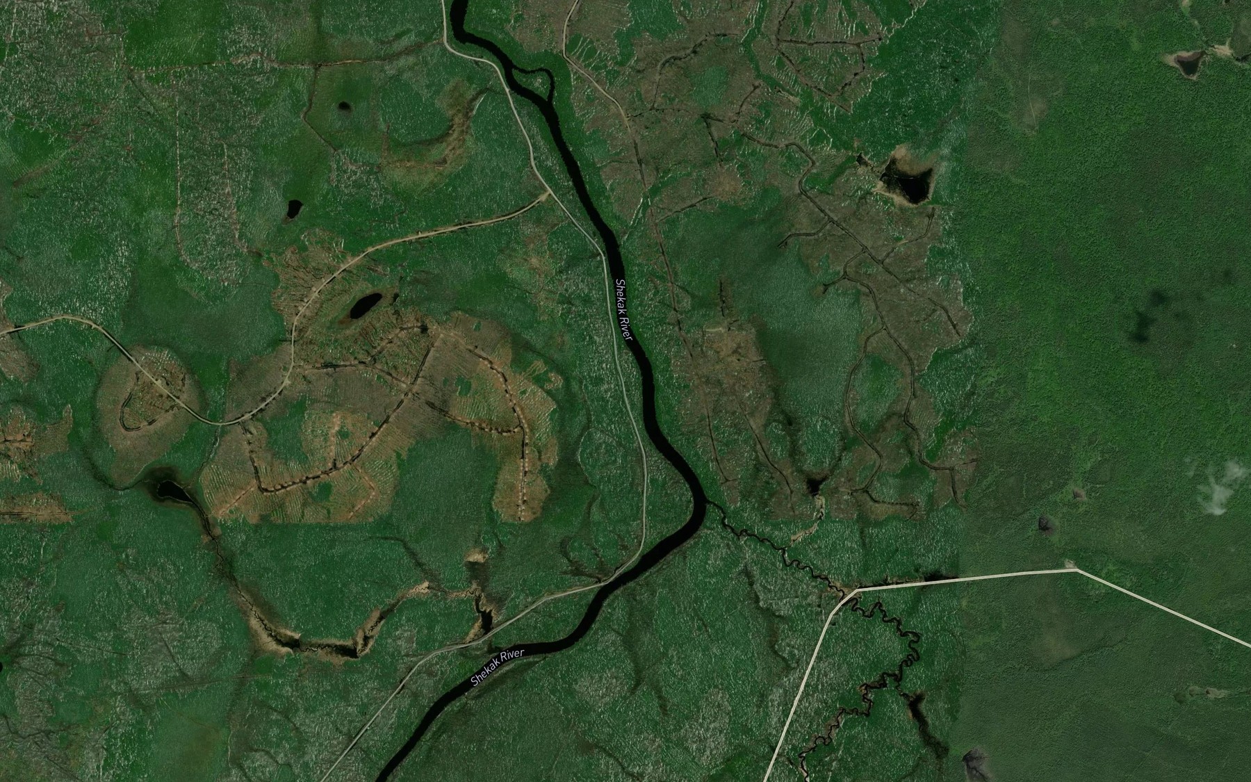 Satellite map of the Nassau Creek