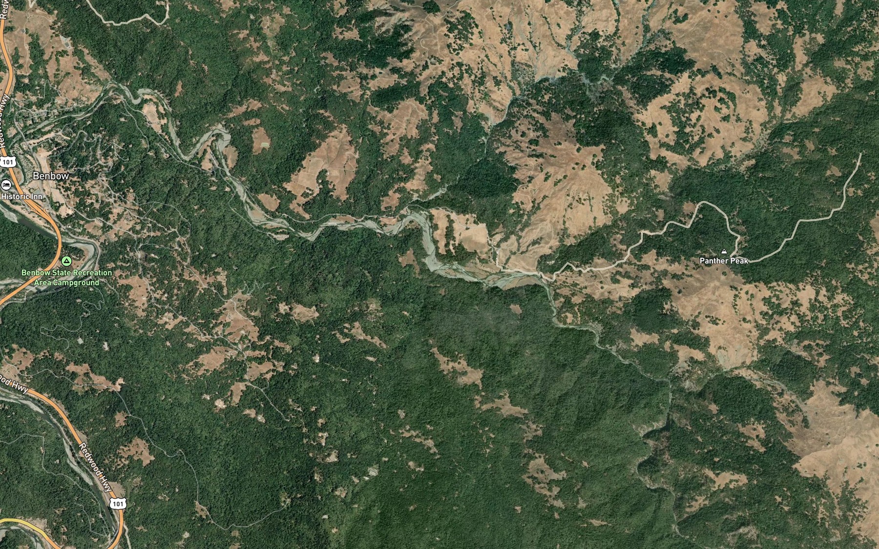 Satellite map of the Horse Pasture Creek
