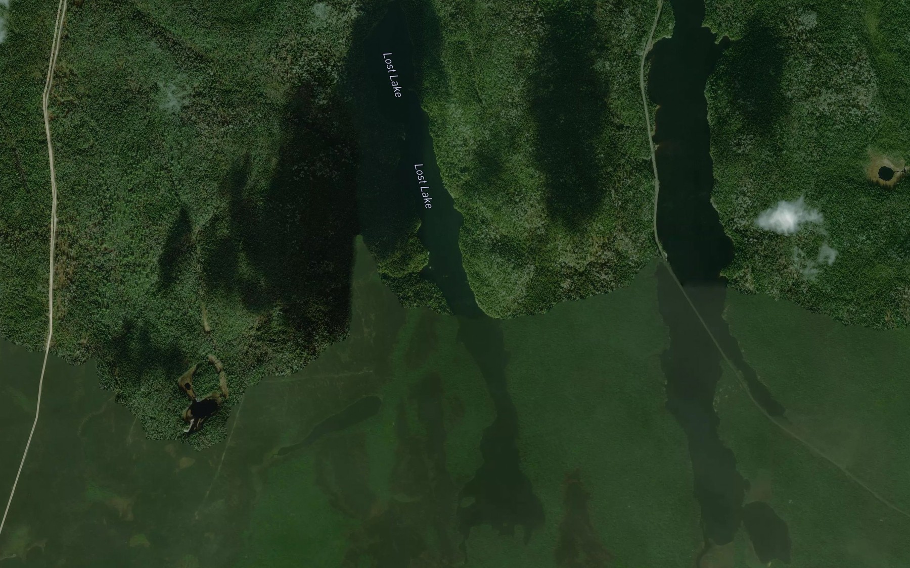 Satellite map of the Lost Lake