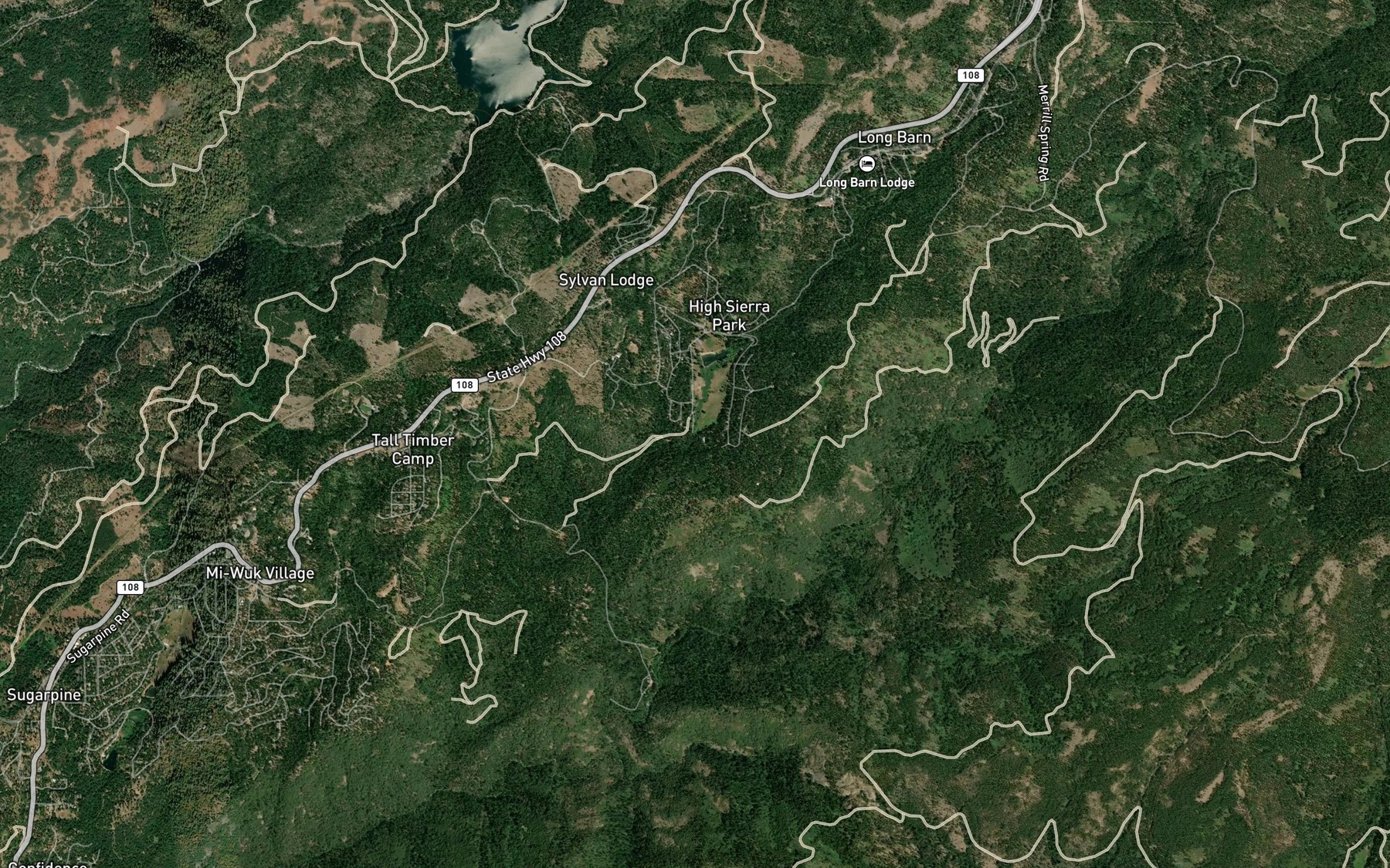Satellite map of the Robert Nichols Spring