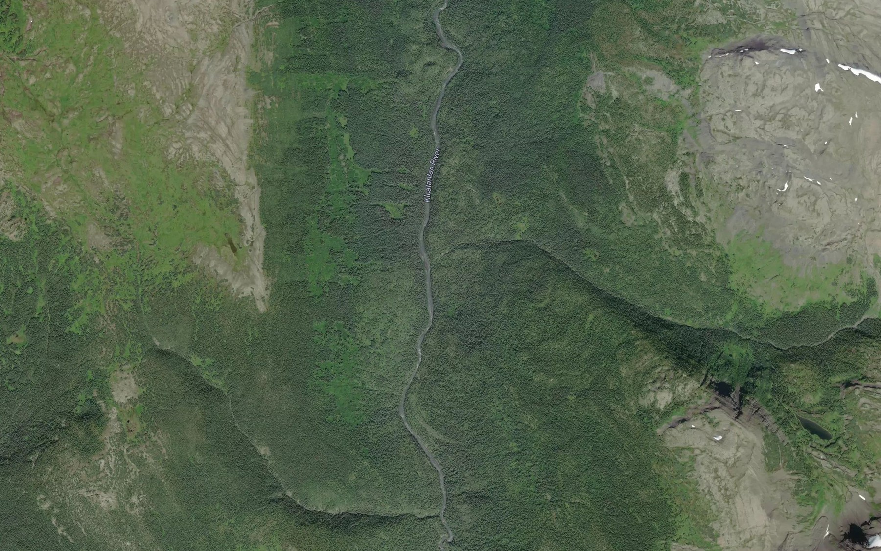 Satellite map of the Fork Creek
