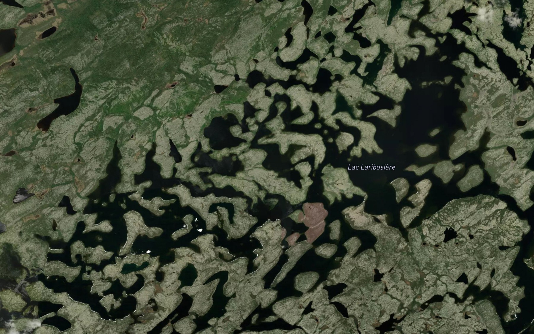 Satellite map of the Lac Laribosiere