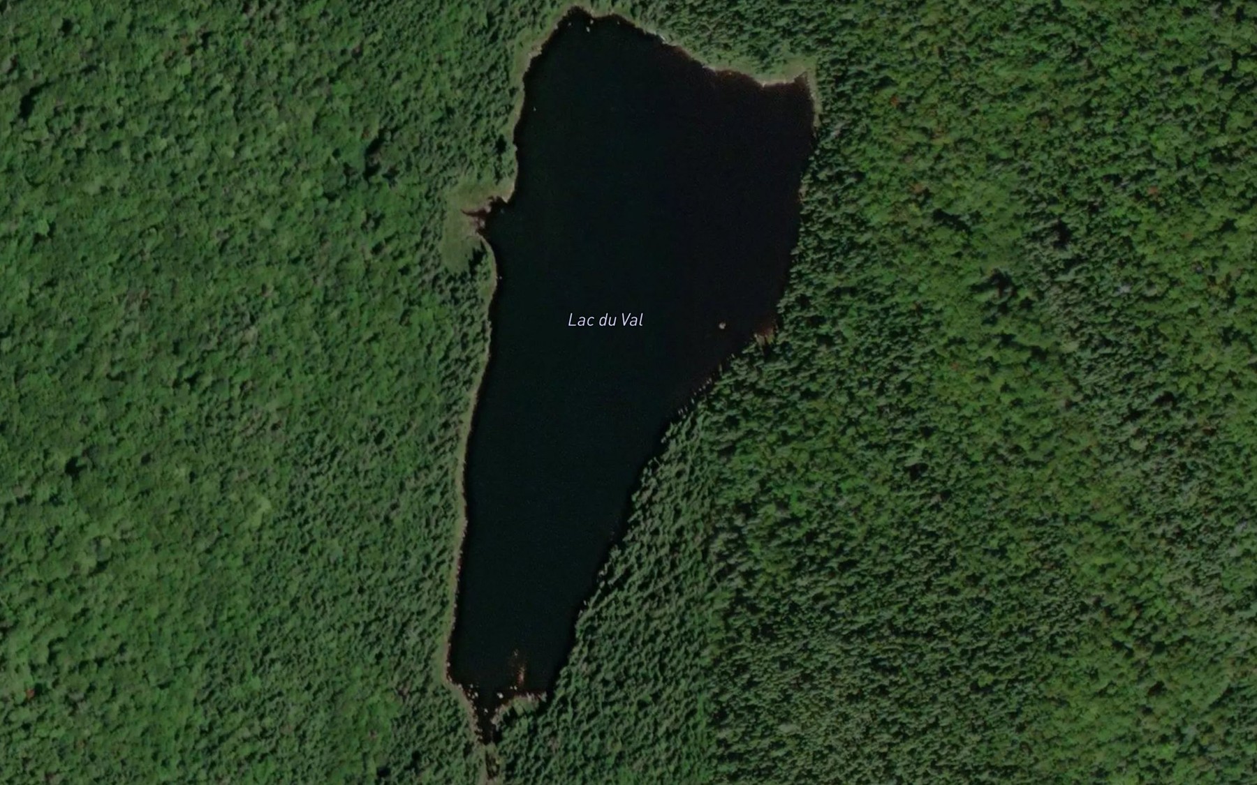 Satellite map of the Lac du Val
