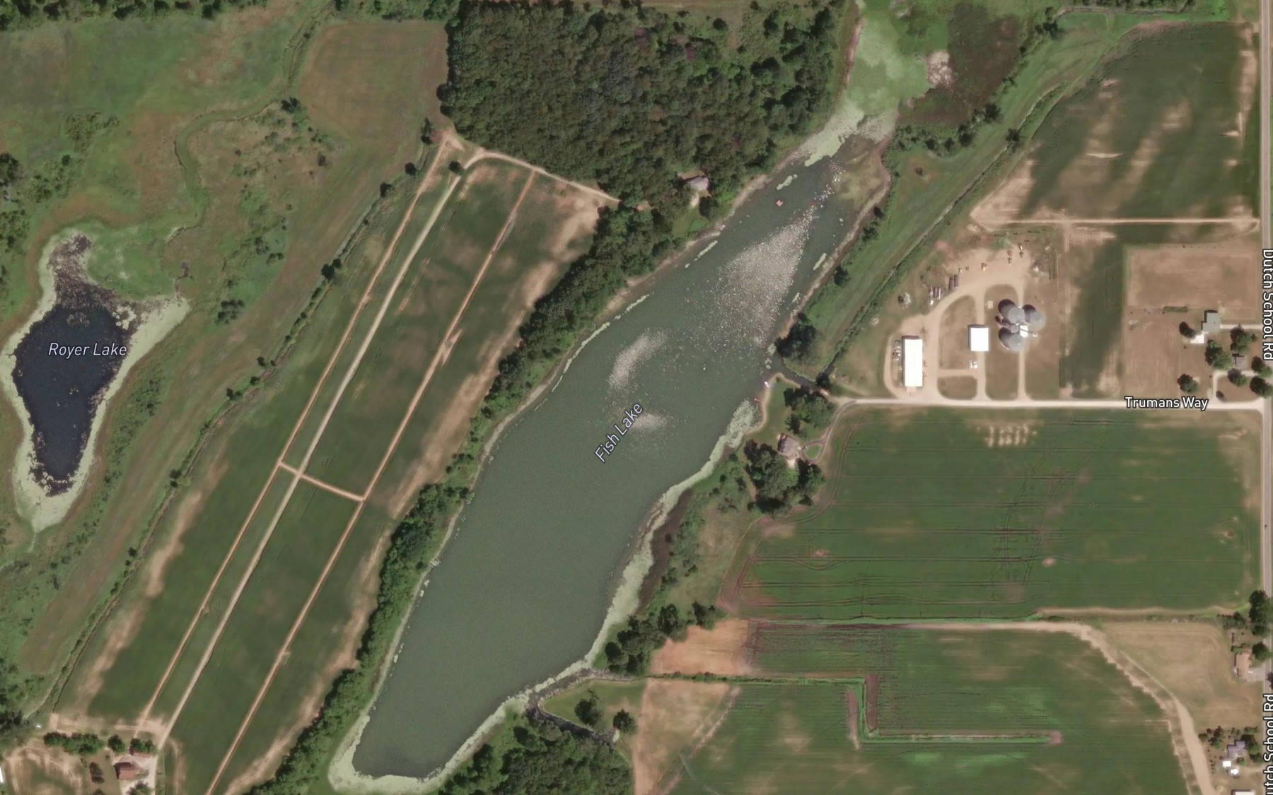 Satellite map of the Fish Lake