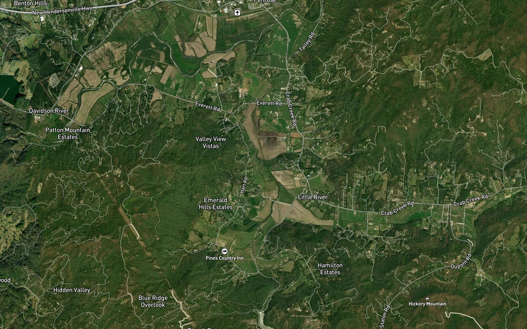 Satellite map of the Big Branch