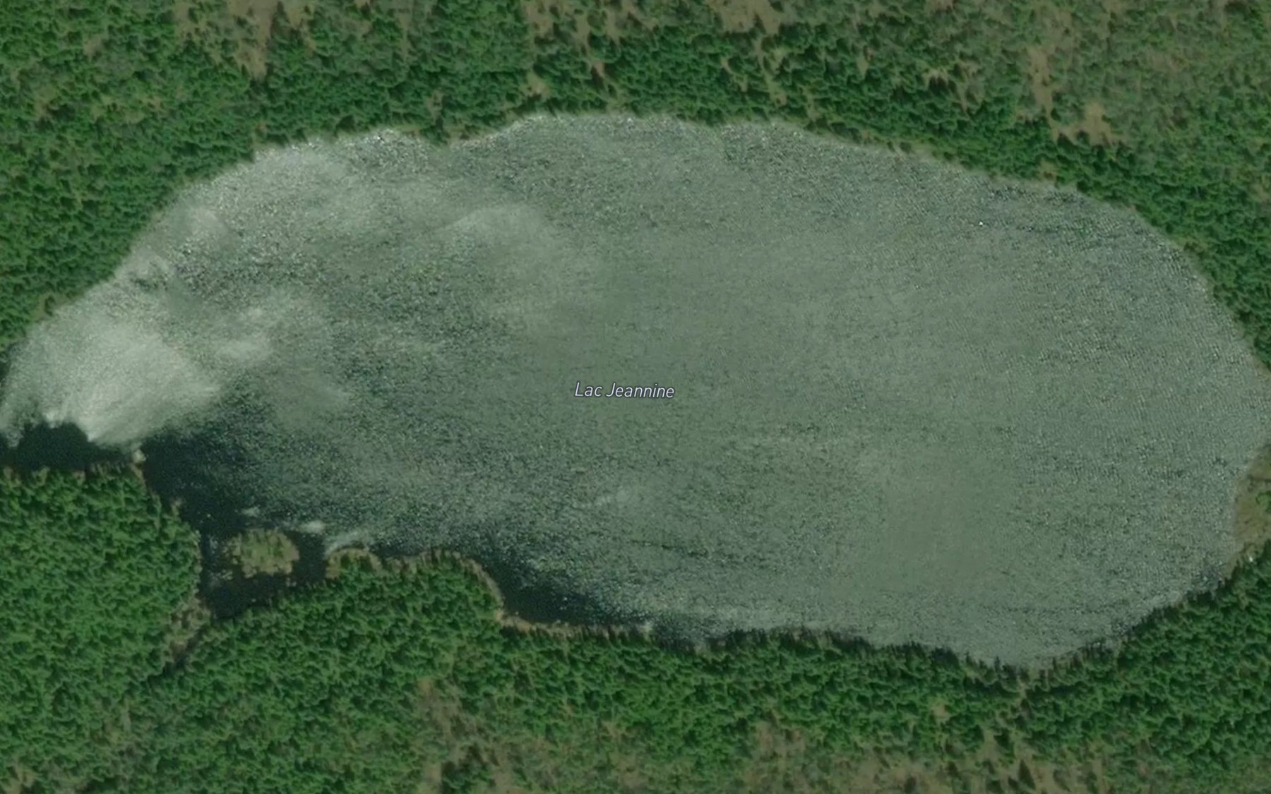 Satellite map of the Lac Jeannine