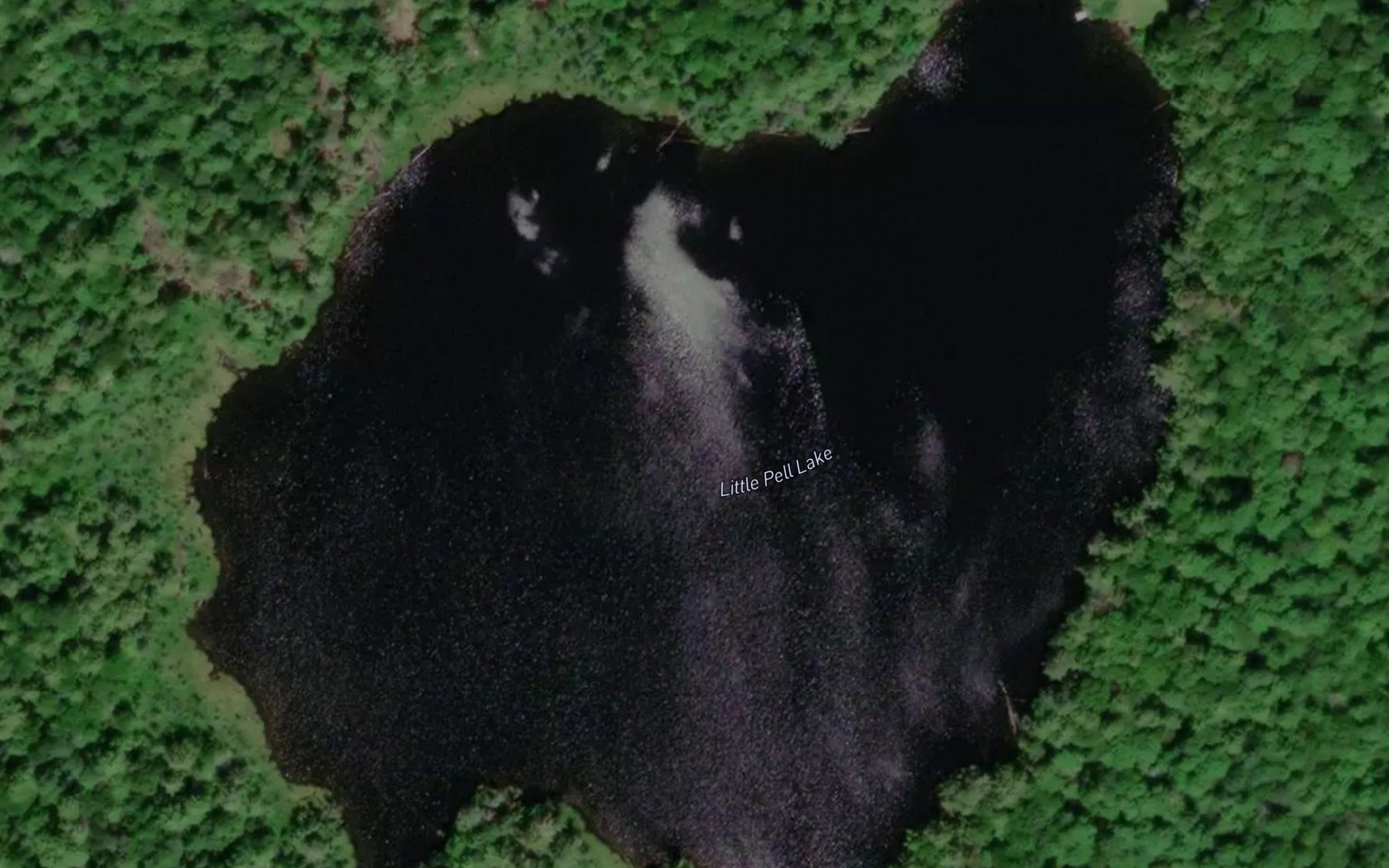 Satellite map of the Little Pell Lake