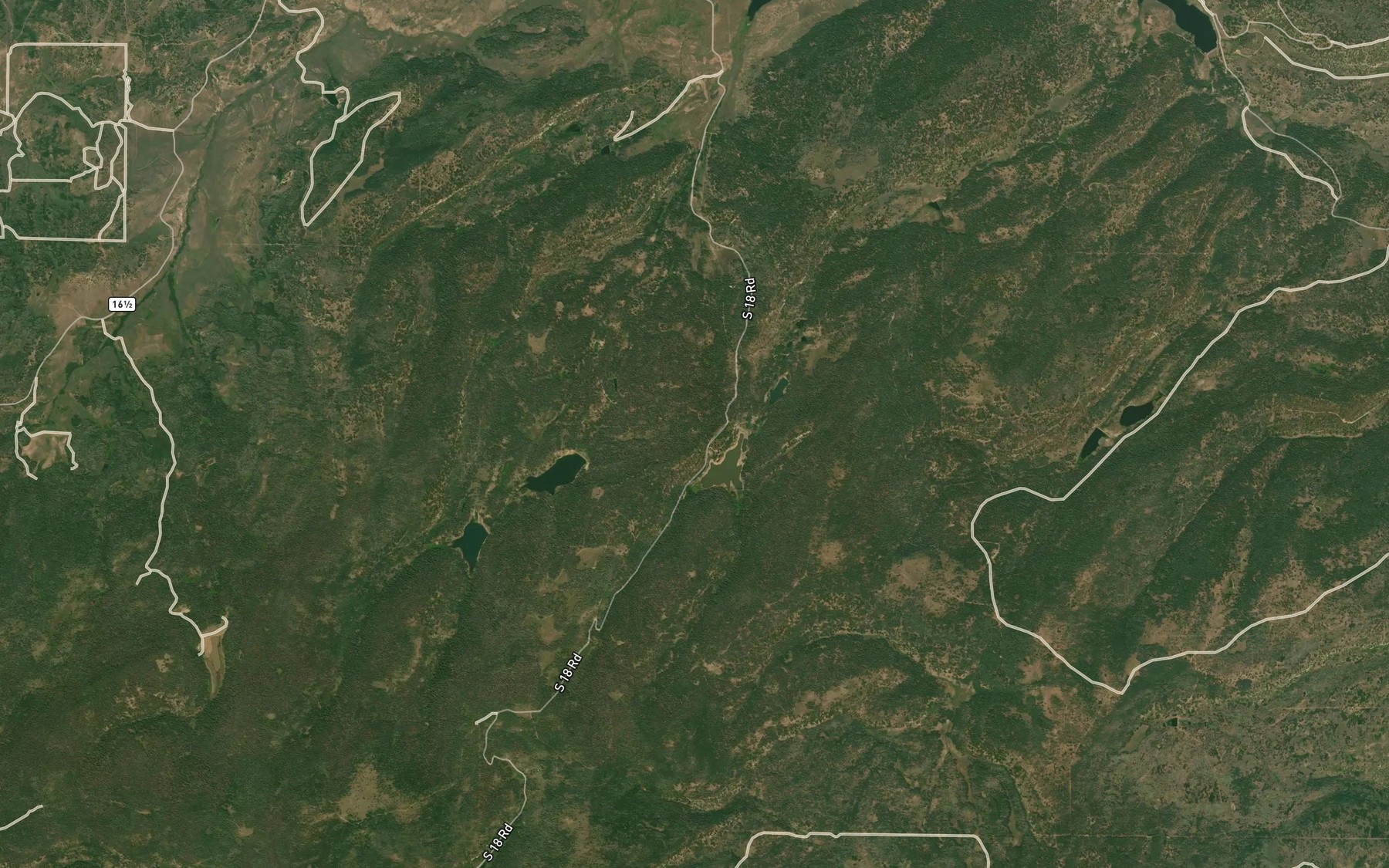 Satellite map of the Mirror Lake Number 1 Reservoir