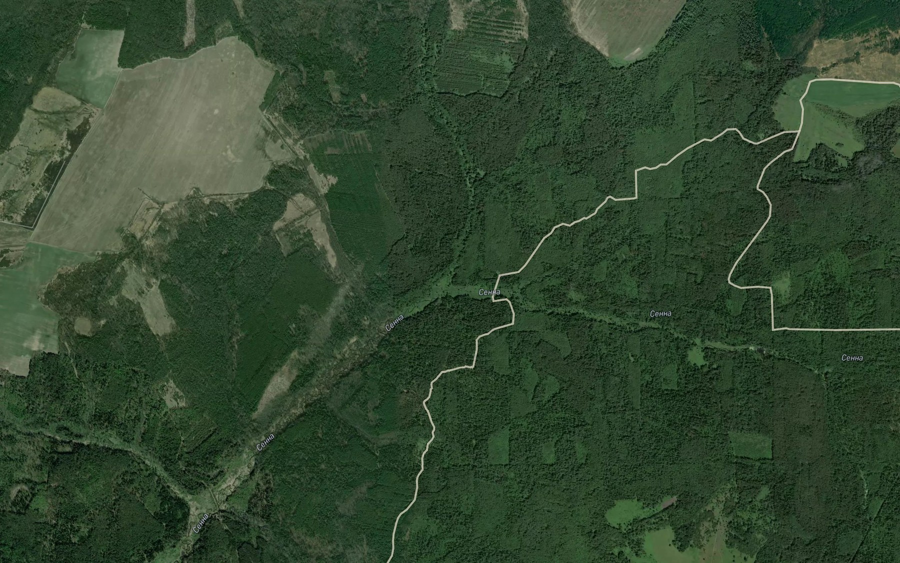 Satellite map of the Lipovka