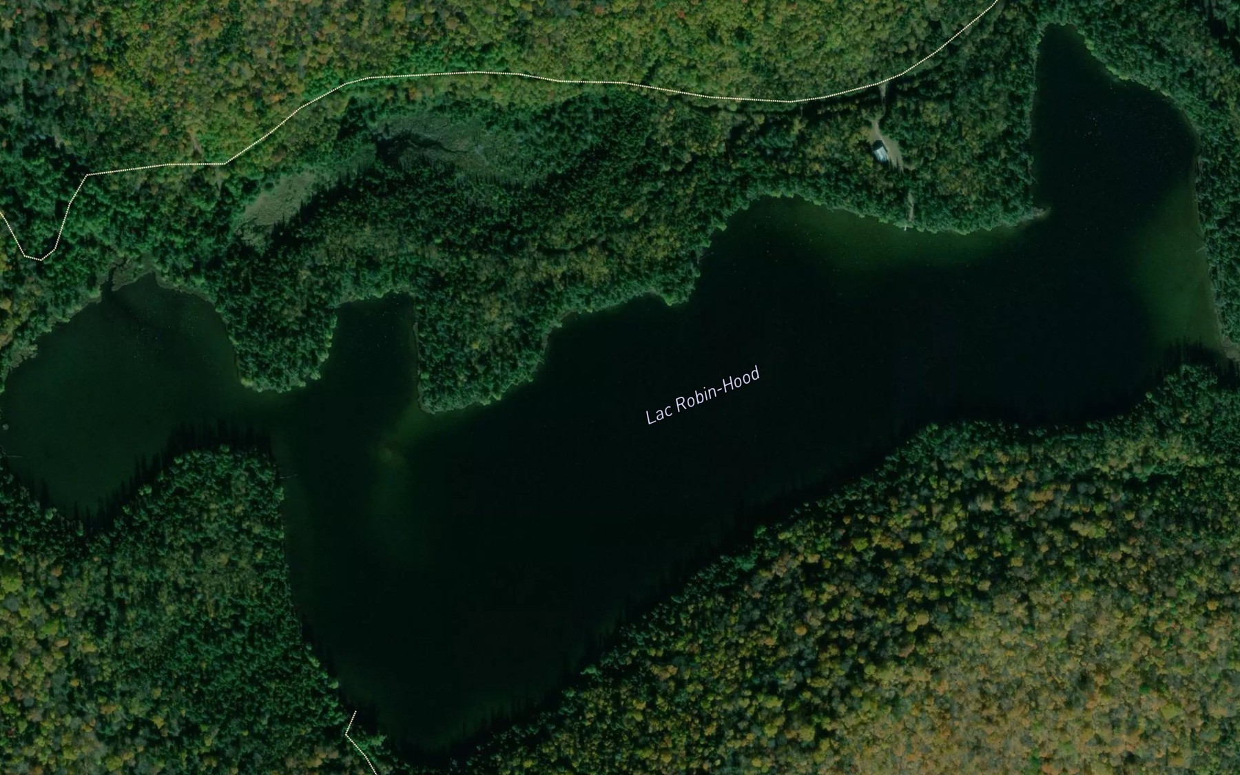 Satellite map of the Lac Robin-Hood