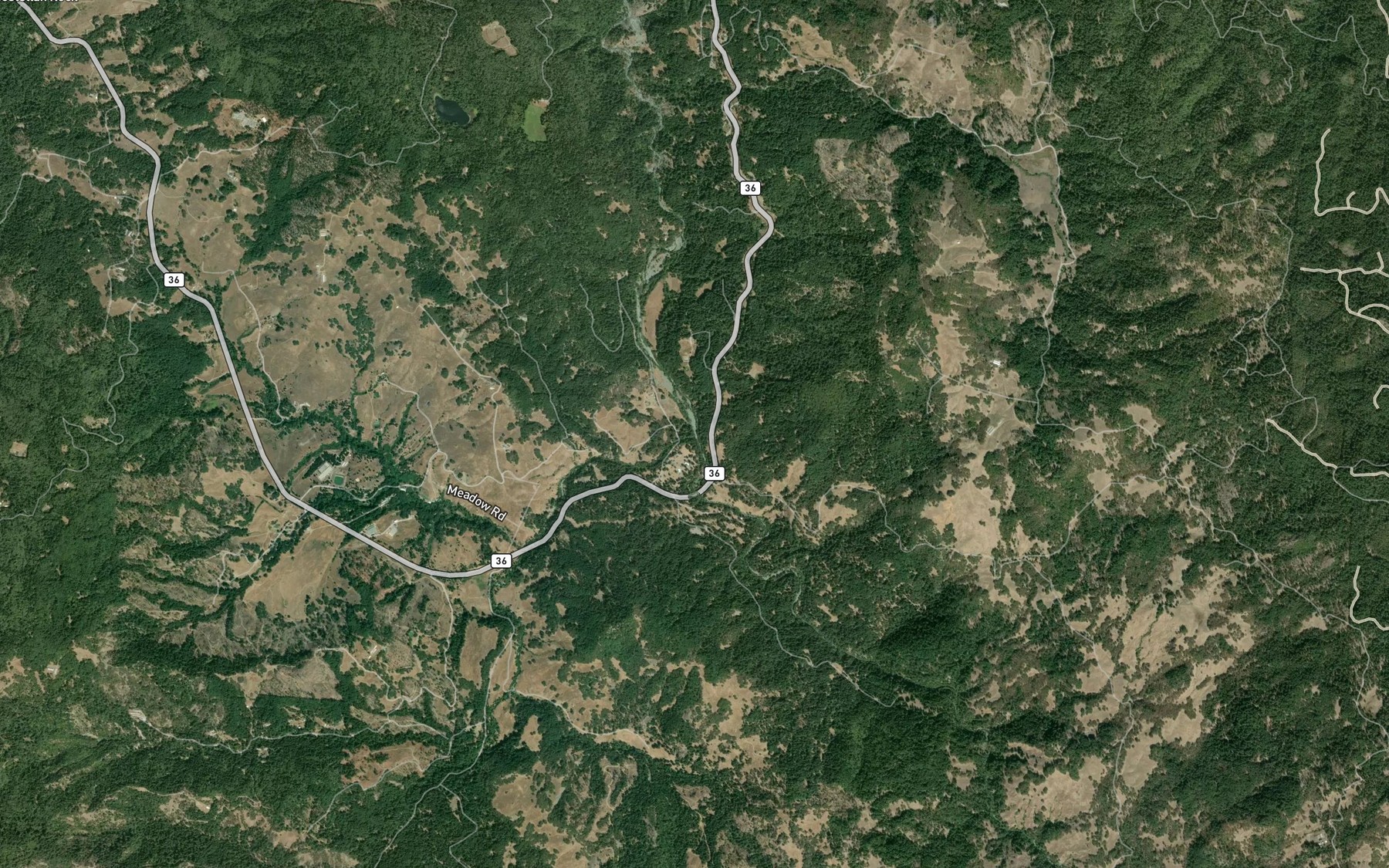 Satellite map of the Butte Creek