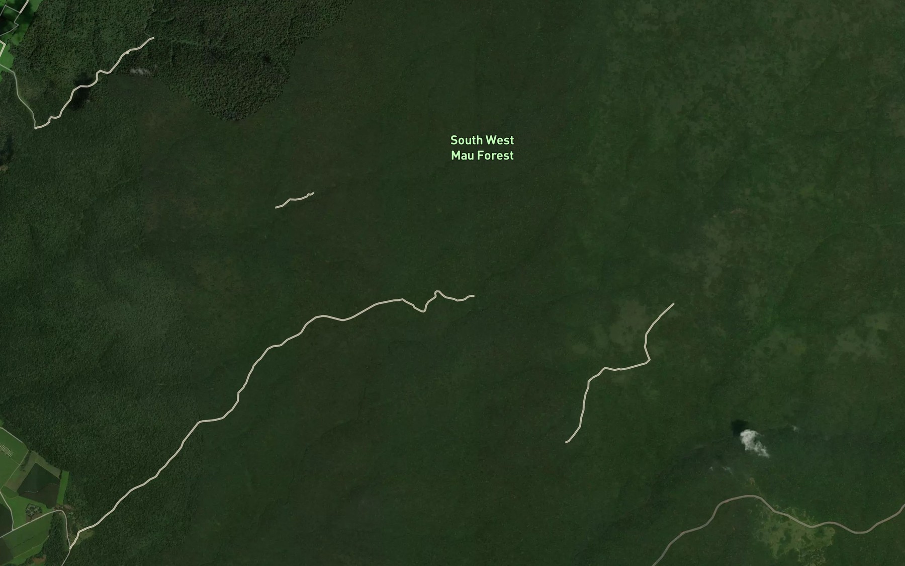 Satellite map of the Coryndon Falls